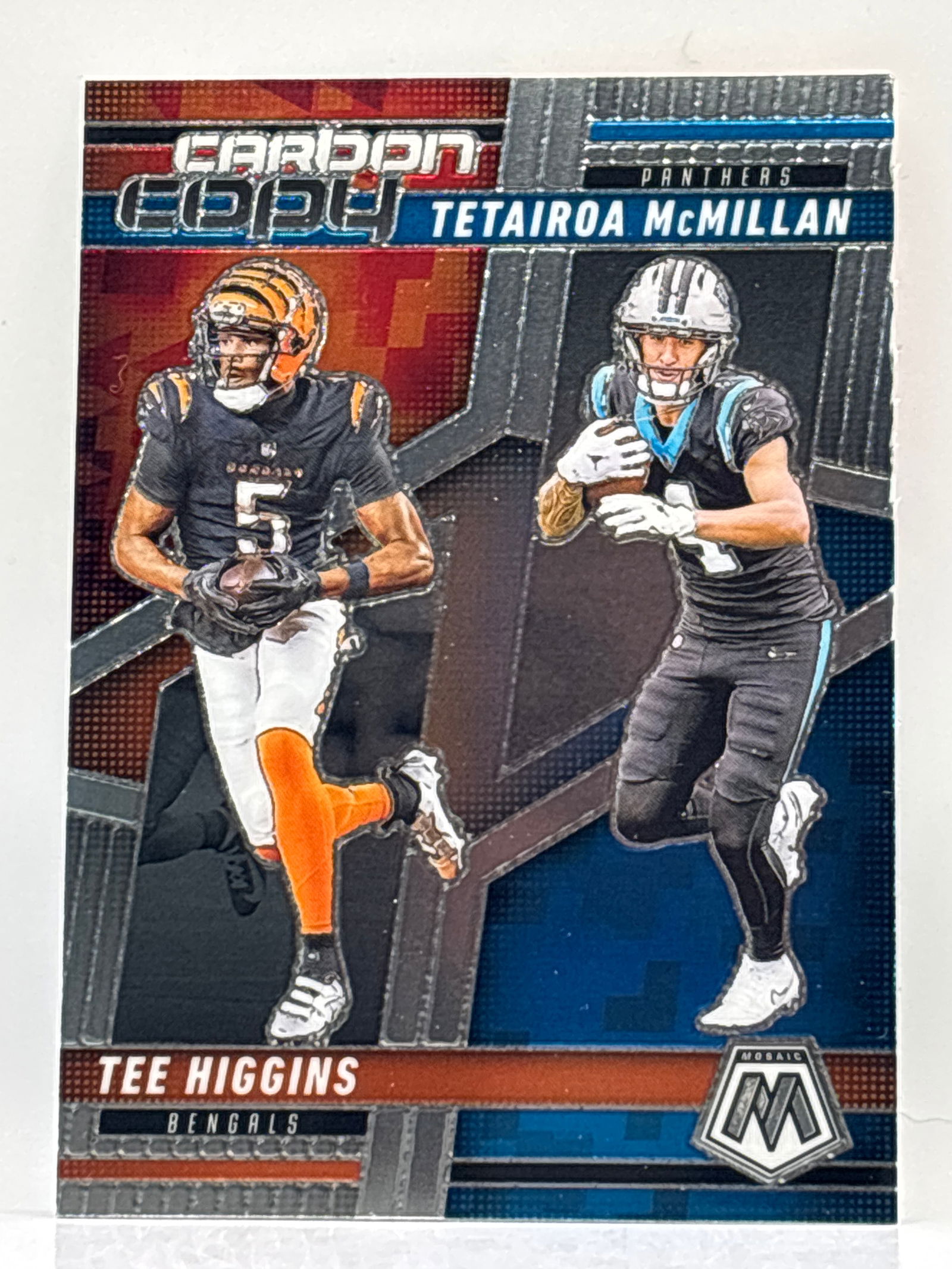 2025 PANINI MOSAIC CARBON COPY TEE HIGGINS & TETAIROA MCMILLAN ROOKIE CARD INSERT: THE HOBBY BOX
