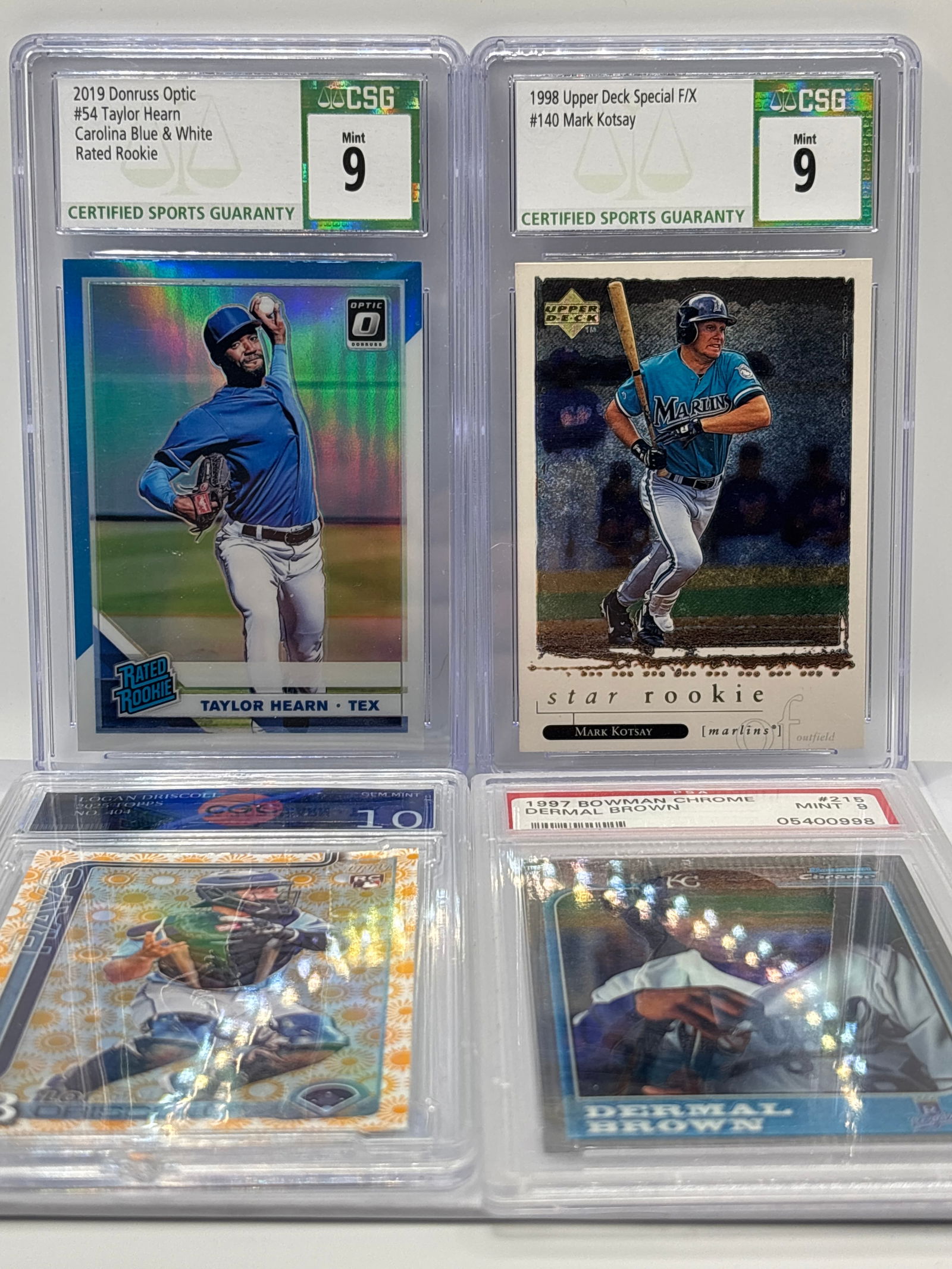 MLB 4 CARD STAR SLAB LOT (1 of 3)