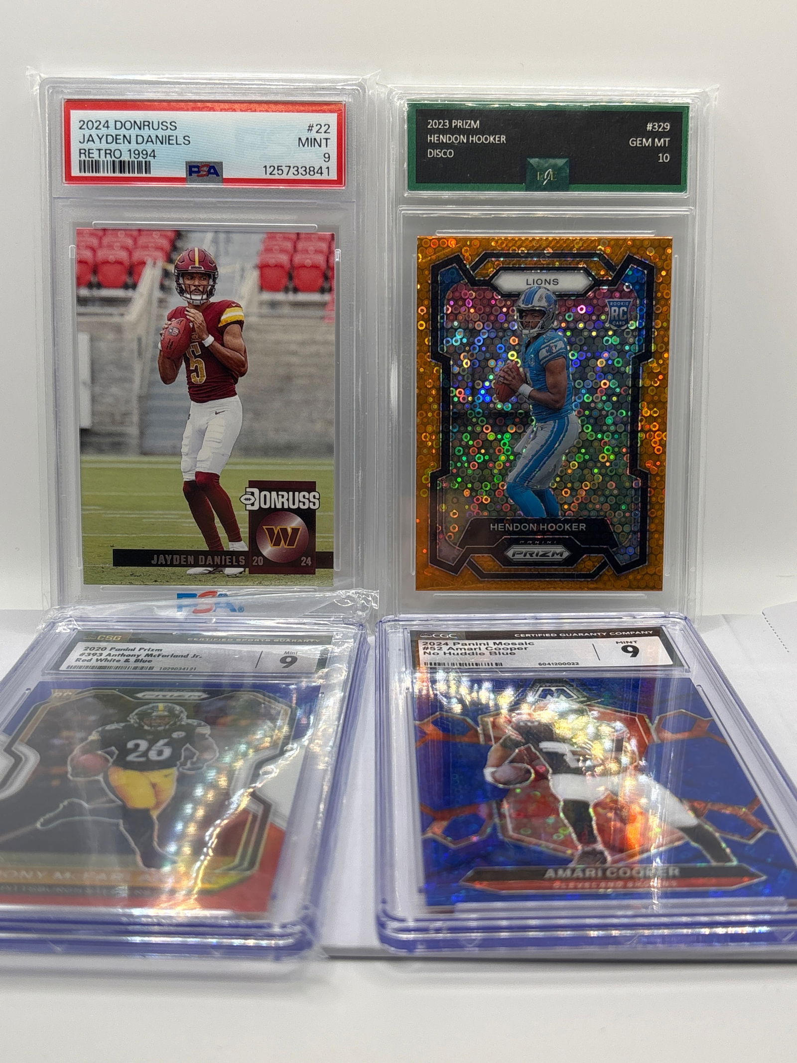 NFL STAR 4 CARD SLAB LOT (1 of 3)
