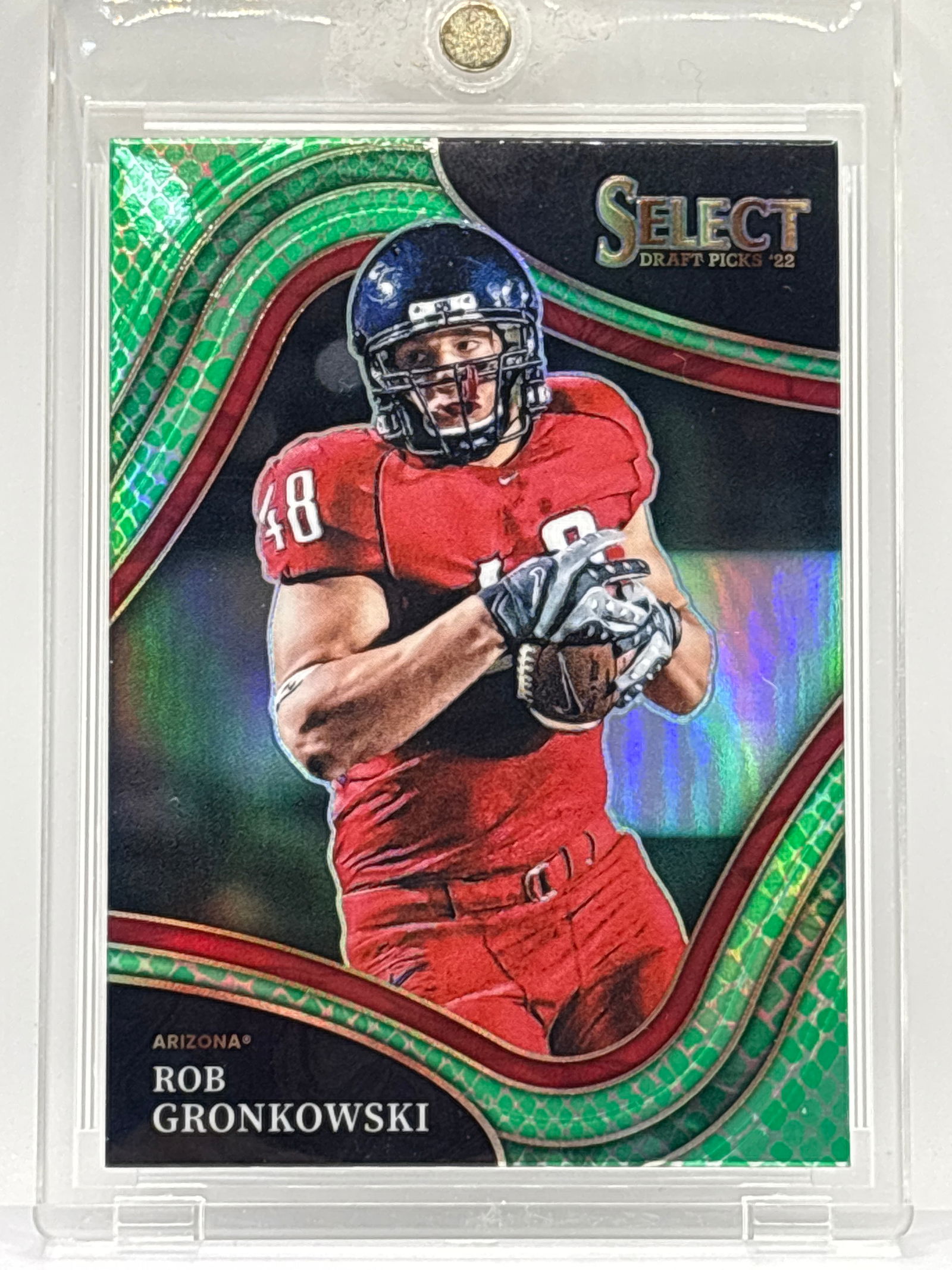 2022 PANINI SELECT DRAFT PICKS ROB GRONKOWSKI SNAKE SKIN PRIZM HOLO SSP (1 of 3)