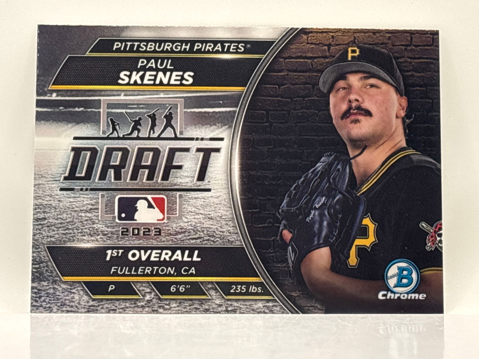 2023 BOWMAN CHROME PAUL SKENES DRAFT 1ST OVERALL ROOKIE INSERT (1 of 4)