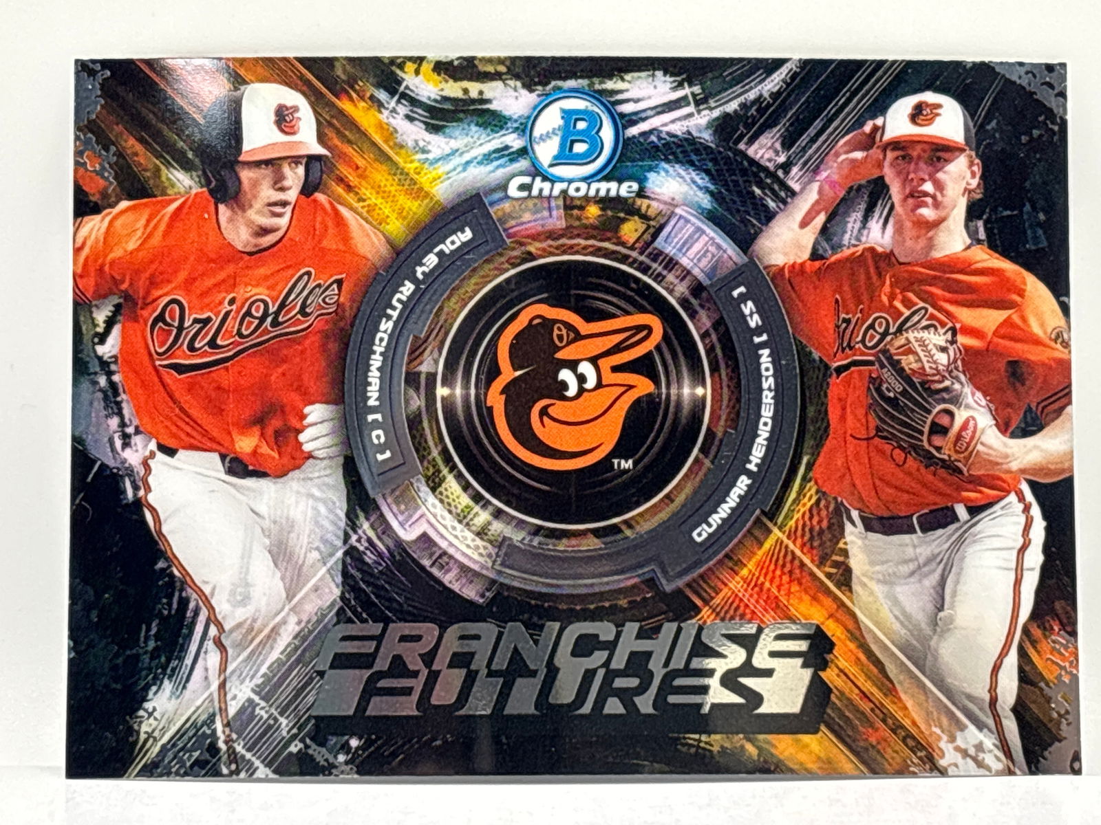 2019 BOWMAN CHROME FRANCHISE FUTURES ADLEY RUTSCHMAN & GUNNAR HENDERSON ROOKIE INSERT: THE HOBBY BOX