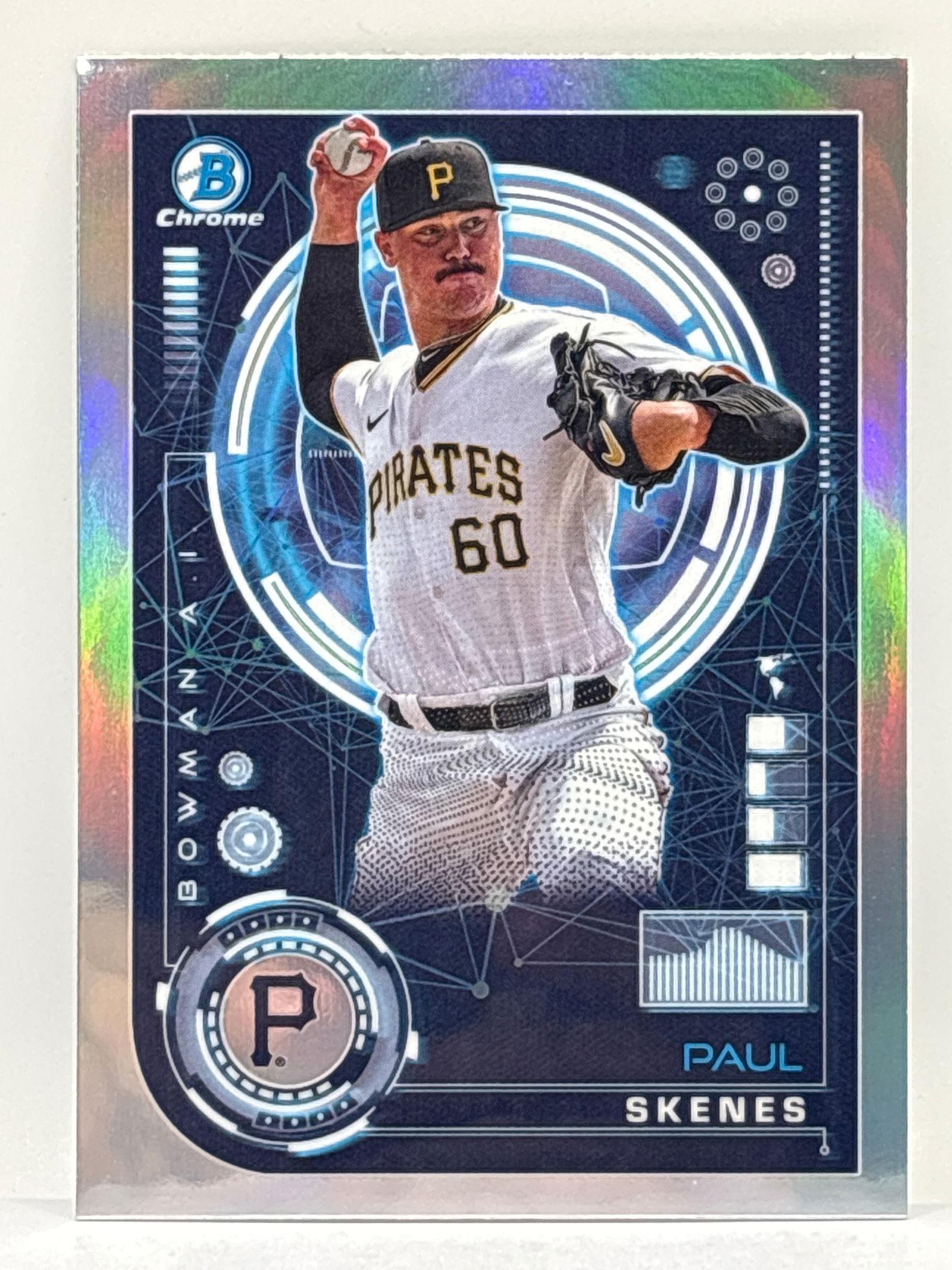 2024 BOWMAN CHROME PAUL SKENES AI ROOKIE INSERT (1 of 3)