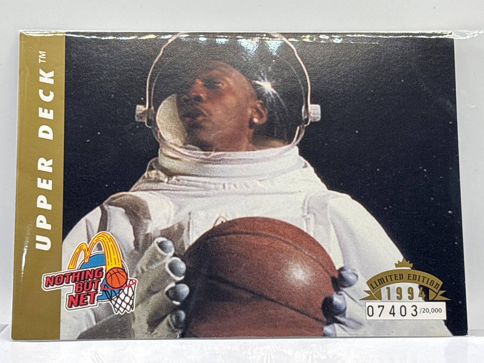 LIMITED EDITION /20,000 1994 UPPER DECK MICHAEL JORDAN NOTHING BUT NET JUMBO INSERT: THE HOBBY BOX