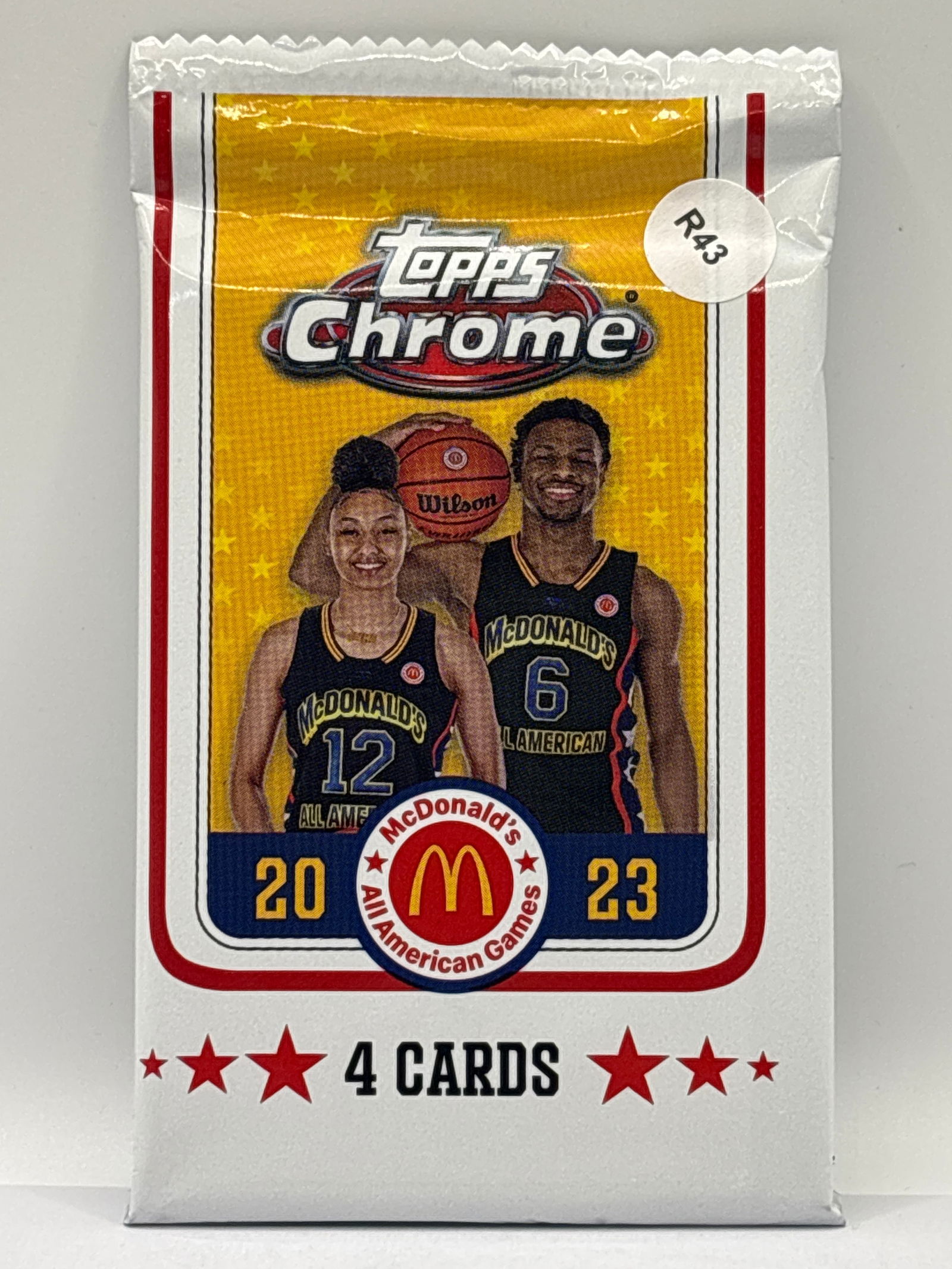 2023 TOPPS CHROME MCDONALDS ALL AMERICAN GAMES BASKETBALL PACK (1 of 1)