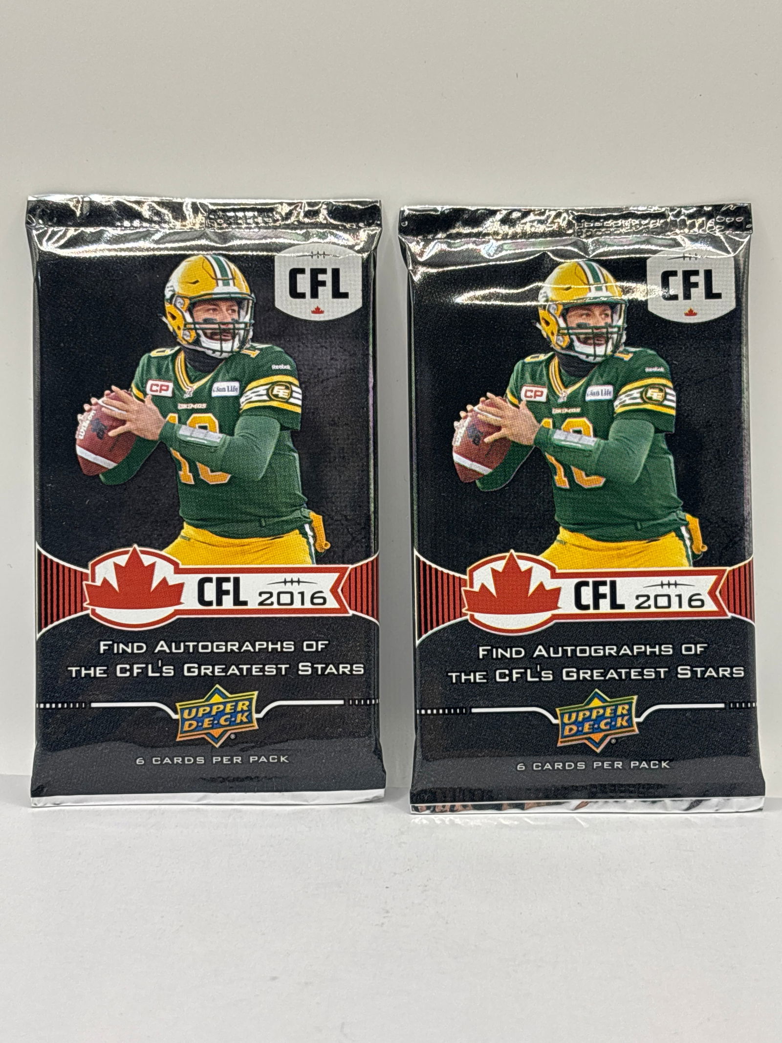 2016 UPPER DECK CFL FOOTBALL 2 PACK LOT (1 of 1)