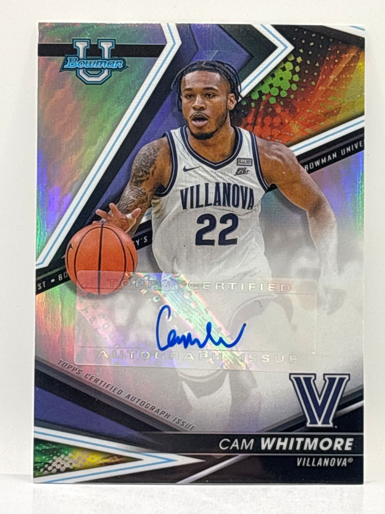 2023 BOWMAN UNIVERSITY CAM WHITMORE AUTOGRAPHED ROOKIE CARD (1 of 2)