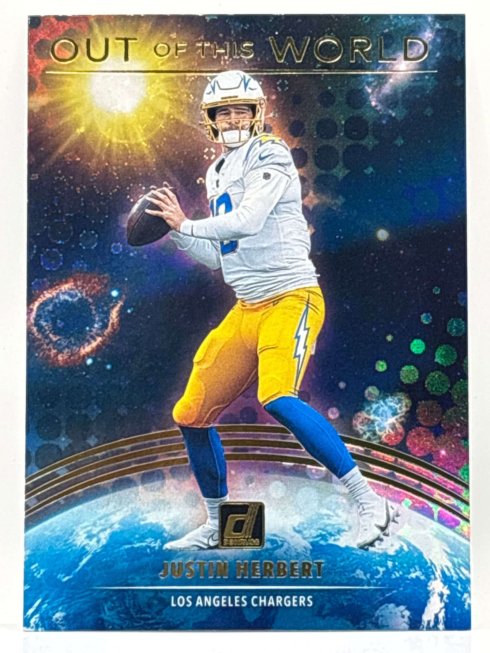 2021 PANINI DONRUSS JUSTIN HERBERT OUT OF THIS WORLD INSERT (1 of 3)