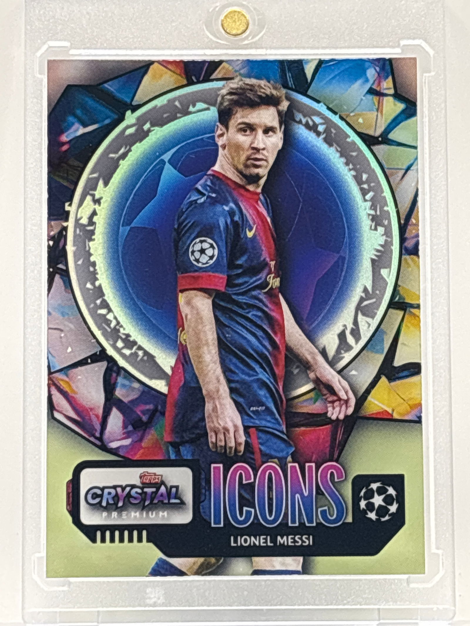 2023 TOPPS CRYSTAL ICONS LIONEL MESSI SSP INSERT: THE HOBBY BOX