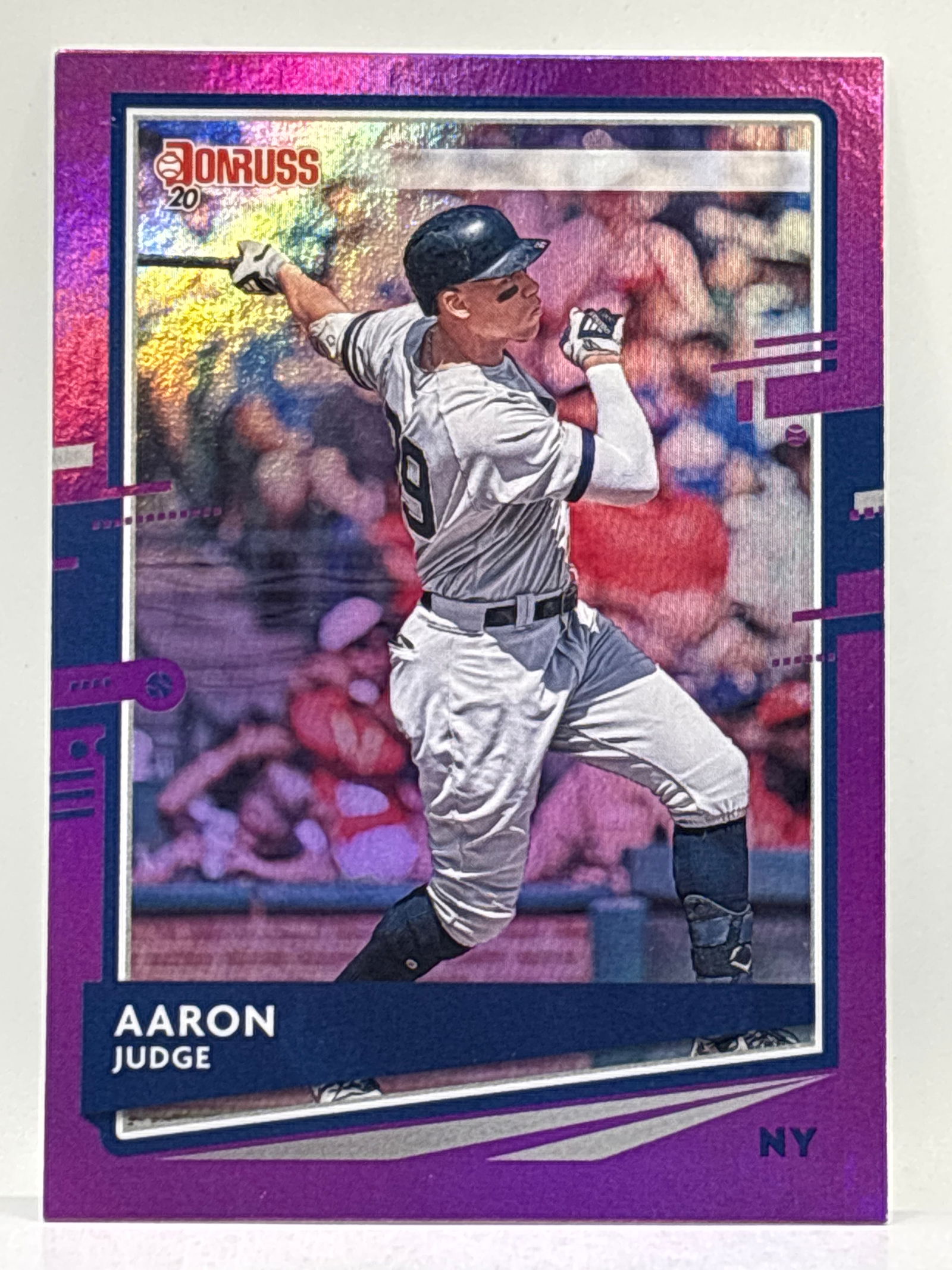 2020 PANINI DONRUSS AARON JUDGE PURPLE FOIL SP (1 of 3)