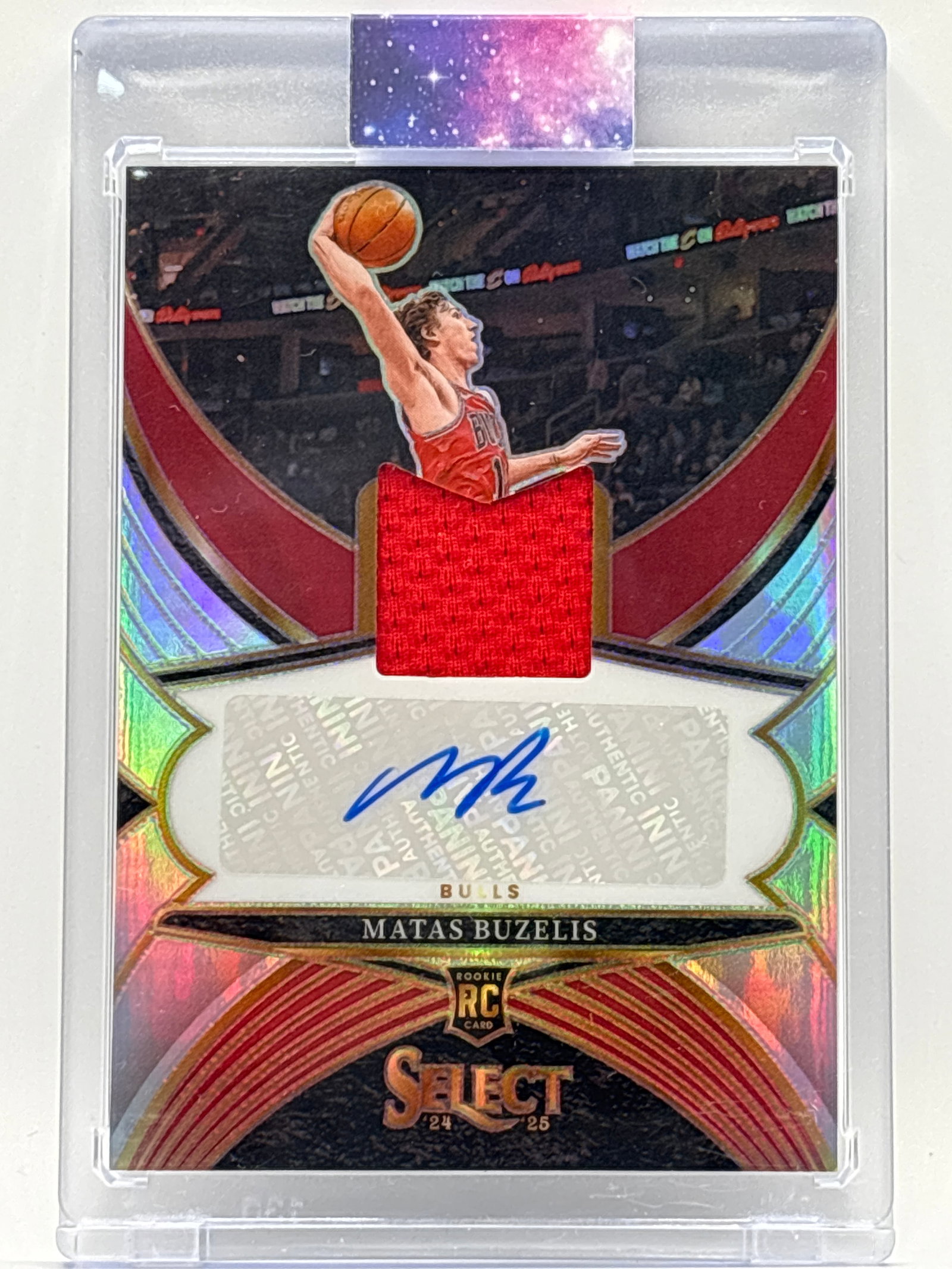 /199 2024-25 PANINI SELECT MATUS BUZELIS AUTOGRAPHED PRIZM HOLO ROOKIE CARD: THE HOBBY BOX