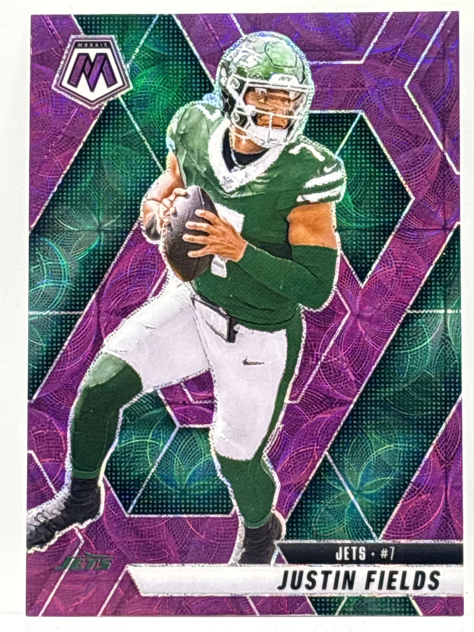 2025 PANINI MOSAIC JUSTIN FIELDS PURPLE SCOPE PRIZM HOLO SP: THE HOBBY BOX