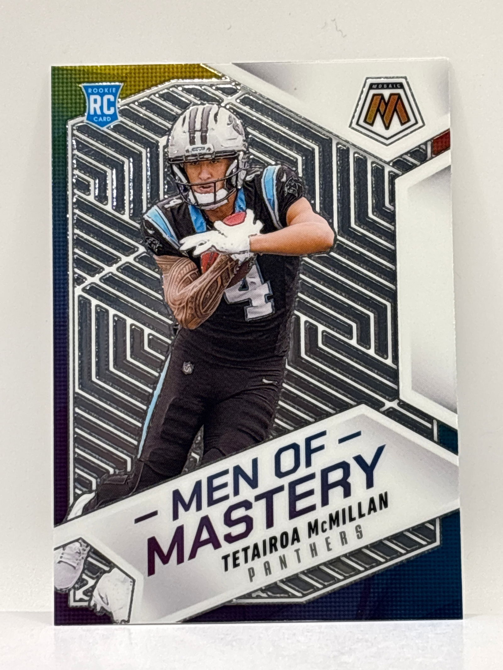 2025 PANINI MOSAIC TETAIROA MCMILLAN MEN OF MASTERY ROOKIE CARD (1 of 2)