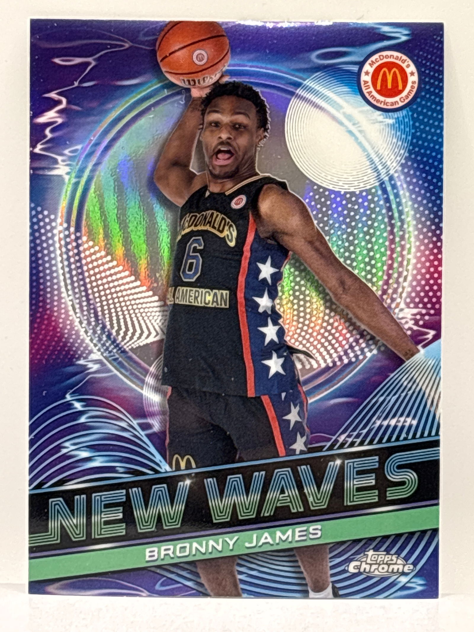 2023 TOPPS CHROME BRONNY JAMES NEW WAVES INSERT ROOKIE CARD: THE HOBBY BOX
