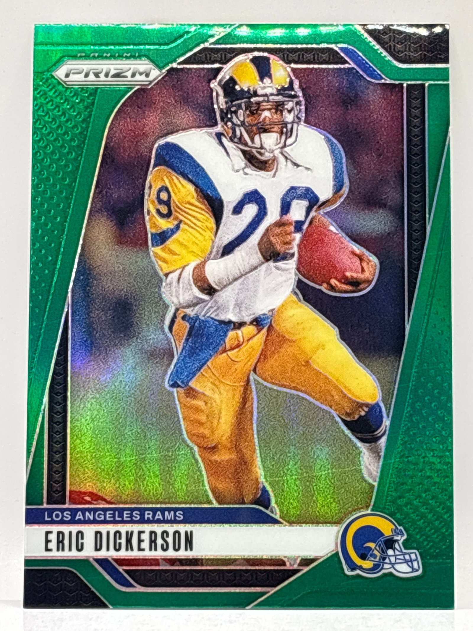 2024 PANINI PRIZM ERIC DICKERSON GREEN PRIZM HOLO SP: THE HOBBY BOX