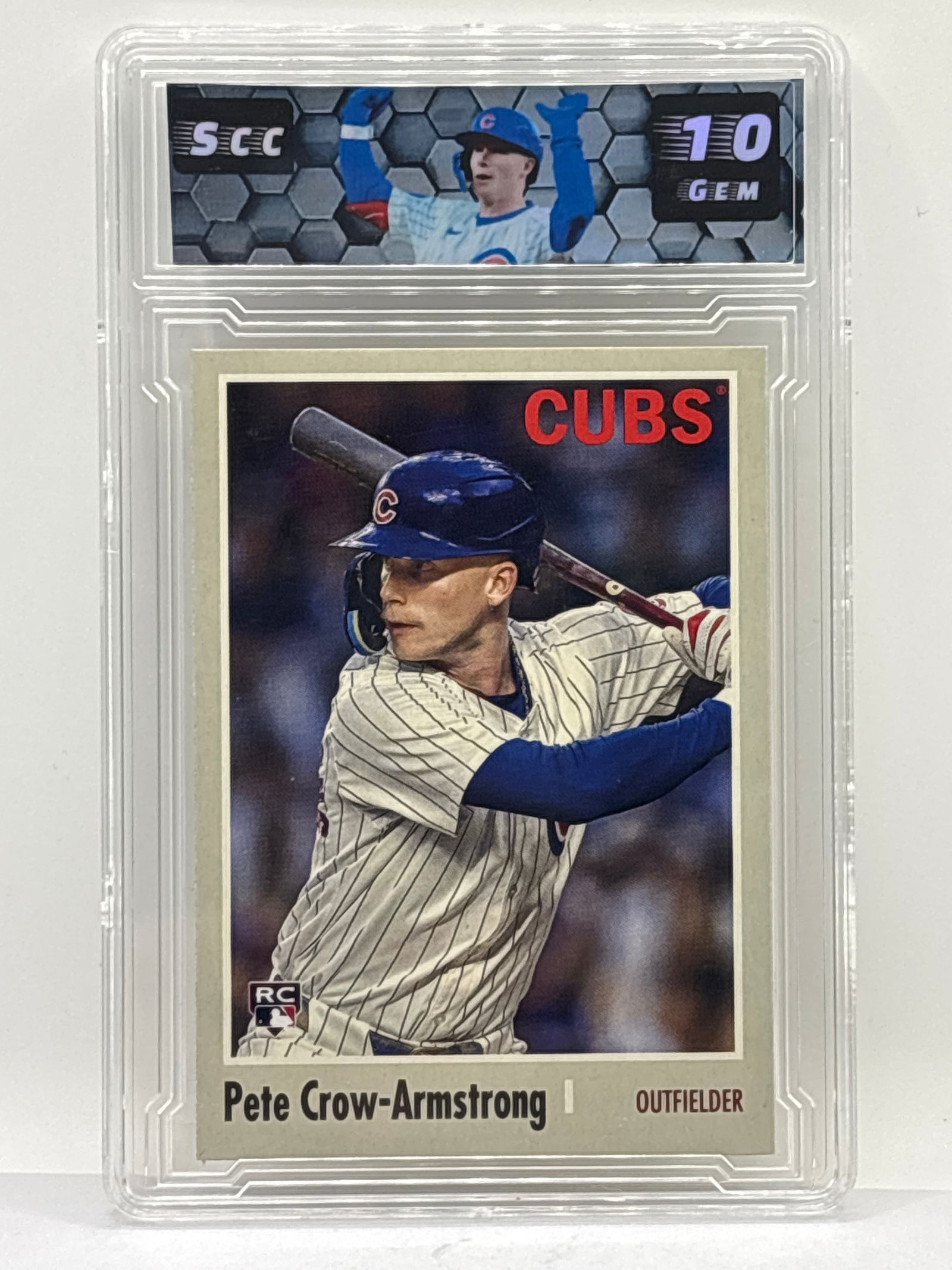 2024 TOPPS PETE CROW-ARMSTRONG ROOKIE CARD GRADED GEM MINT 10 (1 of 3)
