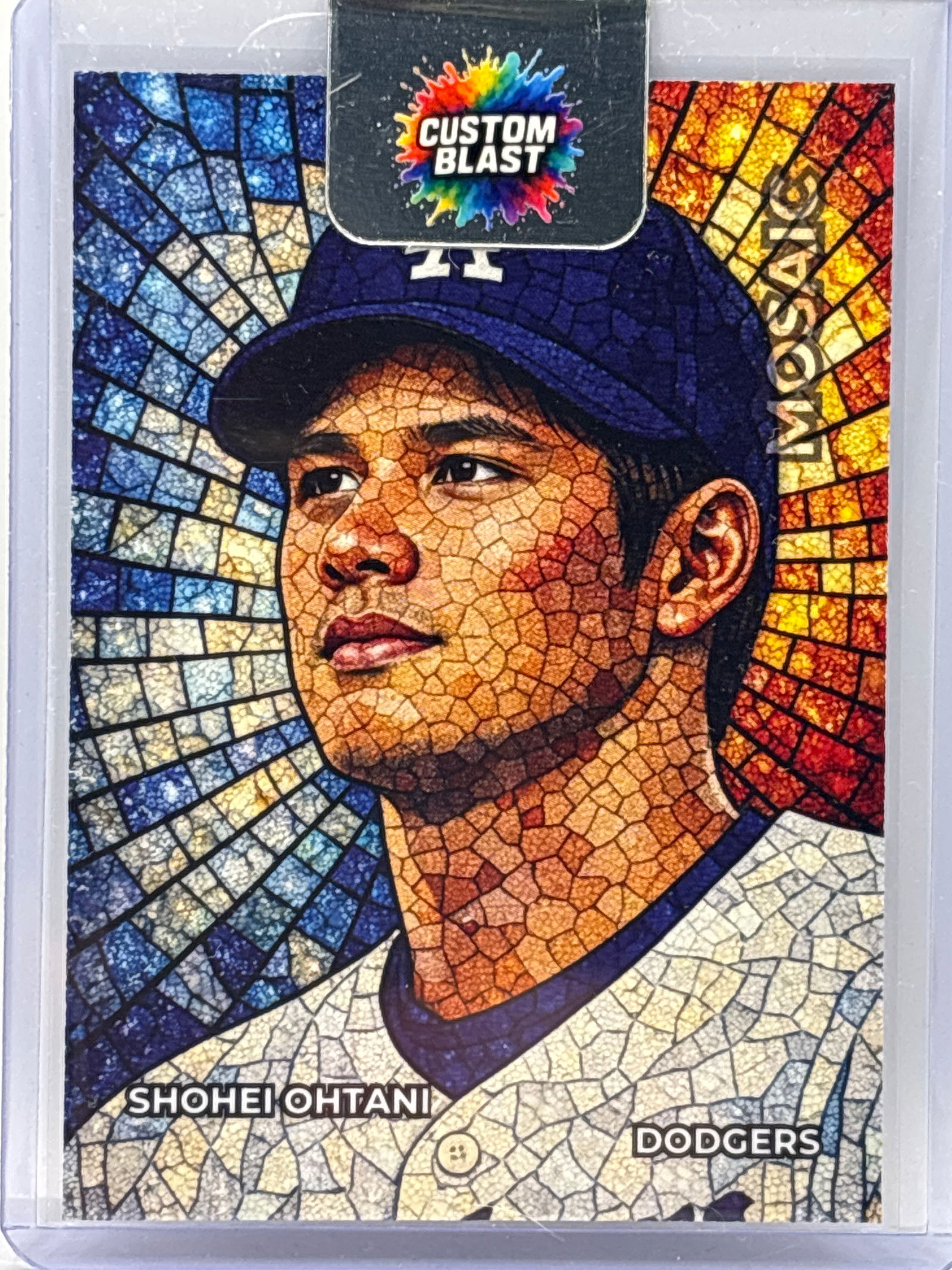 CUSTUM SHOHEI OHTANI MICRO-MOSAIC CUSTUM BLAST: THE HOBBY BOX custom card, not panini