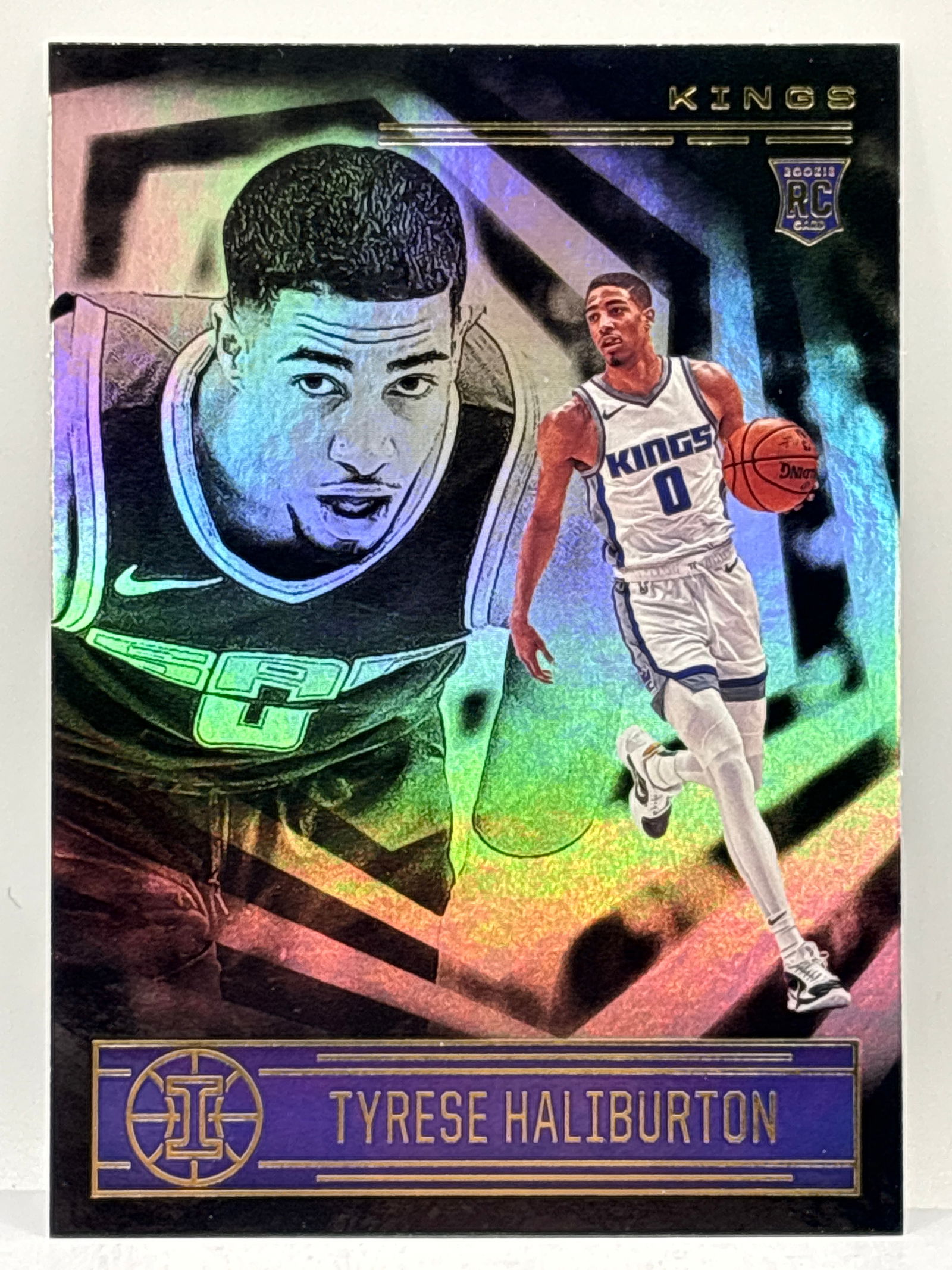 2020-21 PANINI ILLUSIONS TYRESE HALIBURTON ROOKIE CARD (1 of 3)