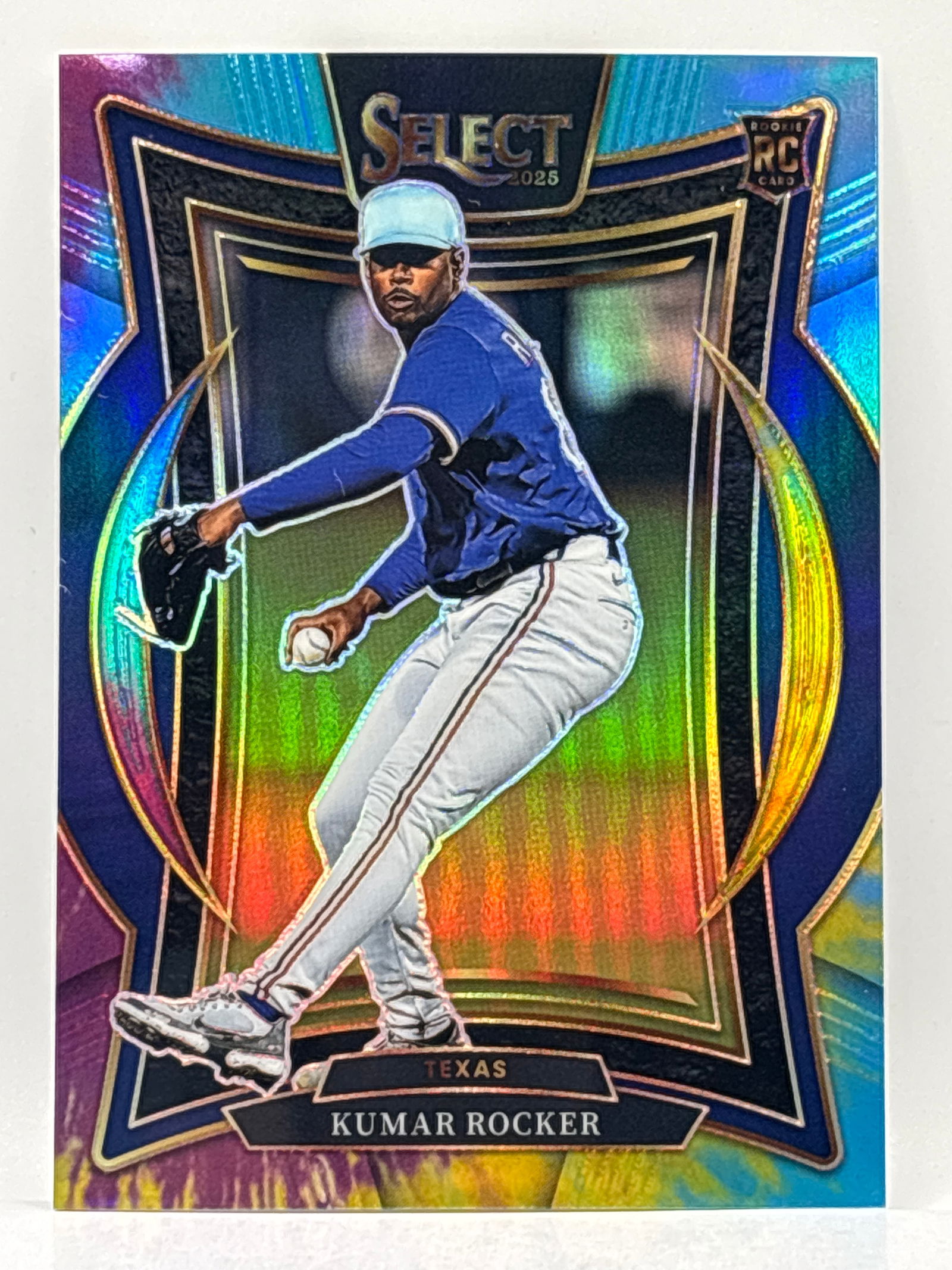 /25 2025 PANINI SELECT KUMAR ROCKER TYE-DYE PRIZM HOLO ROOKIE CARD (1 of 3)