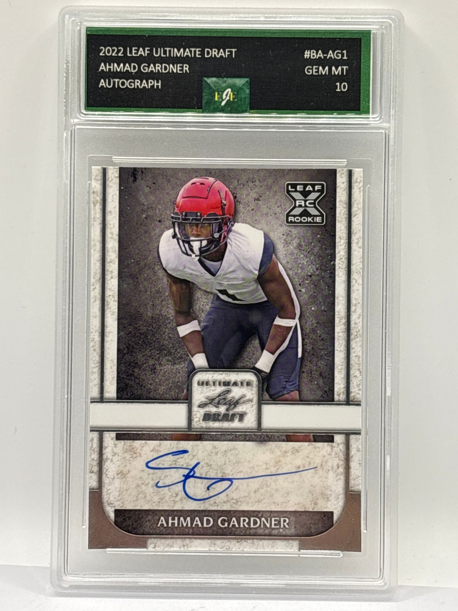 2022 LEAF ULTIMATE DRAFT AHMAD GARDNER AUTOGRAPHED ROOKIE CARD GRADED GEM MINT 10 (1 of 3)