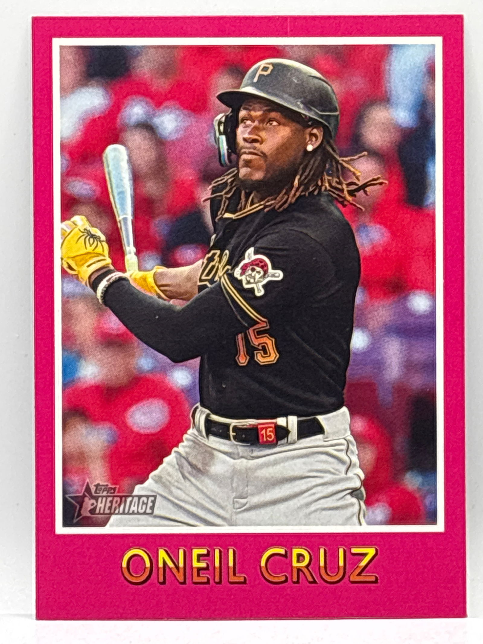 2024 TOPPS HERITAGE ONEIL CRUZ PINK INSERT: THE HOBBY BOX