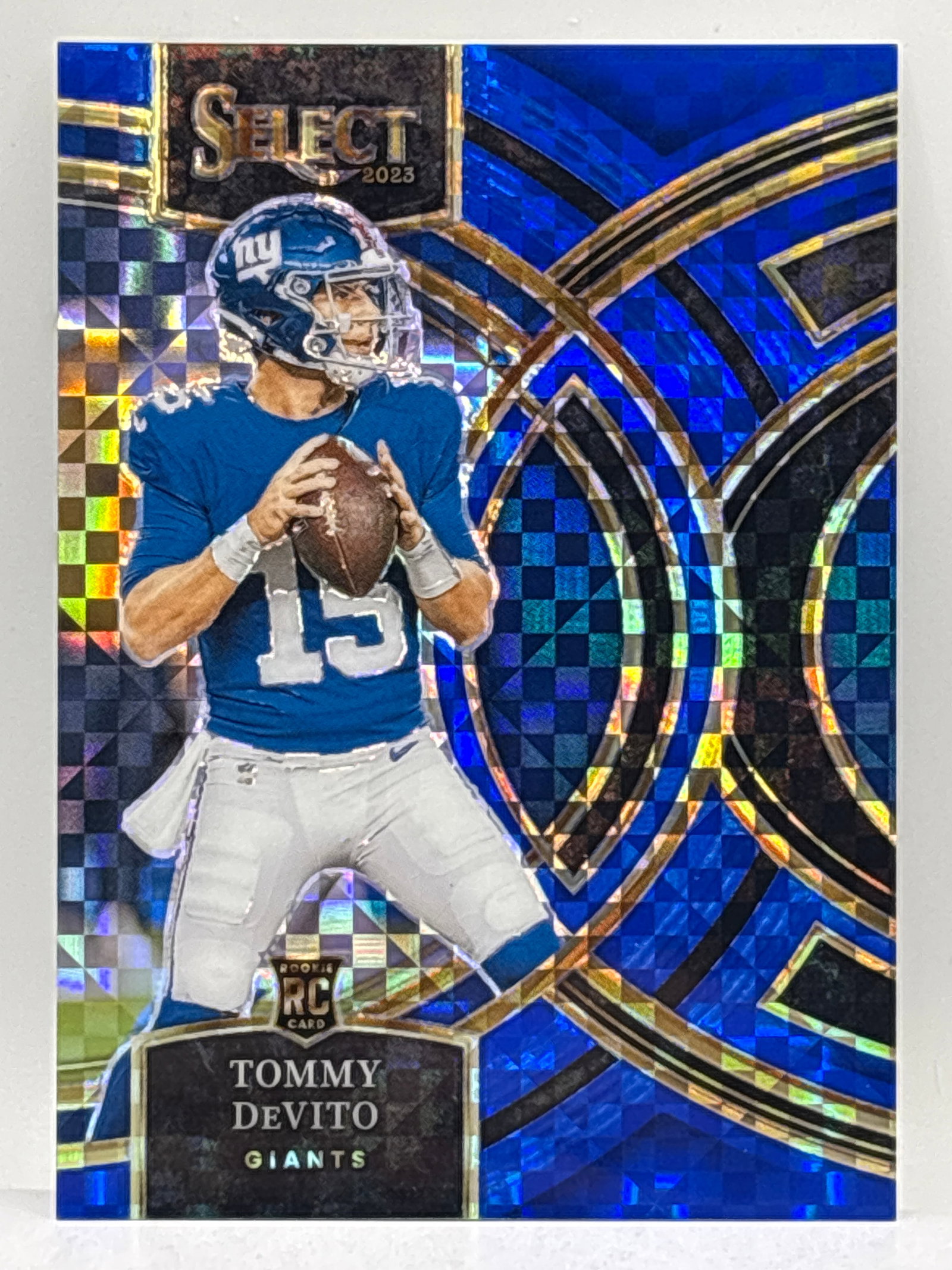 /149 2023 PANINI SELECT PREMIER TOMMY DEVITO BLUE CHECKERBOARD PRIZM HOLO ROOKIE CARD: THE HOBBY BOX