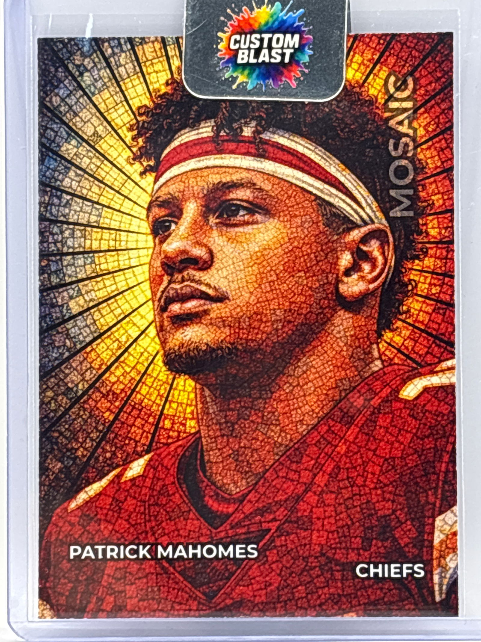 CUSTOM PATRICK MAHOMES MICRO-MOSAIC CUSTUM BLAST CARD (1 of 3)