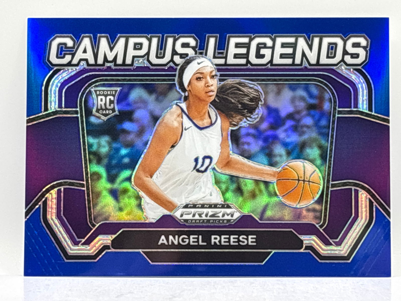 /199 2024 PANINI PRIZM DRAFT PICKS ANGEL REESE BLUE CAMPUS LEGENDS PRIZM HOLO ROOKIE CARD: THE HOBBY BOX