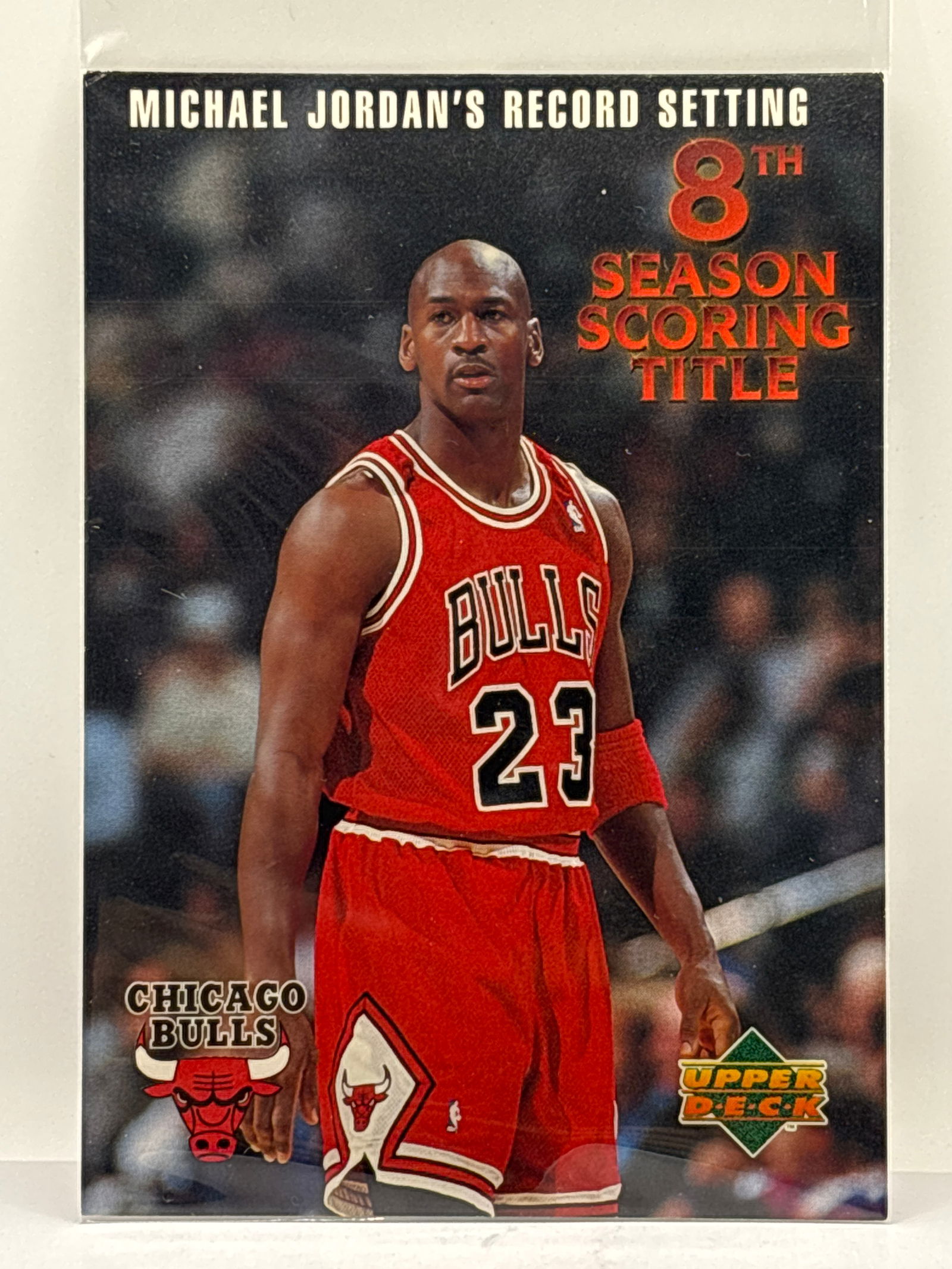 3x5 1996 UPPER DECK MICHAEL JORDAN 8TH SEASON SCORING TITLE (1 of 2)