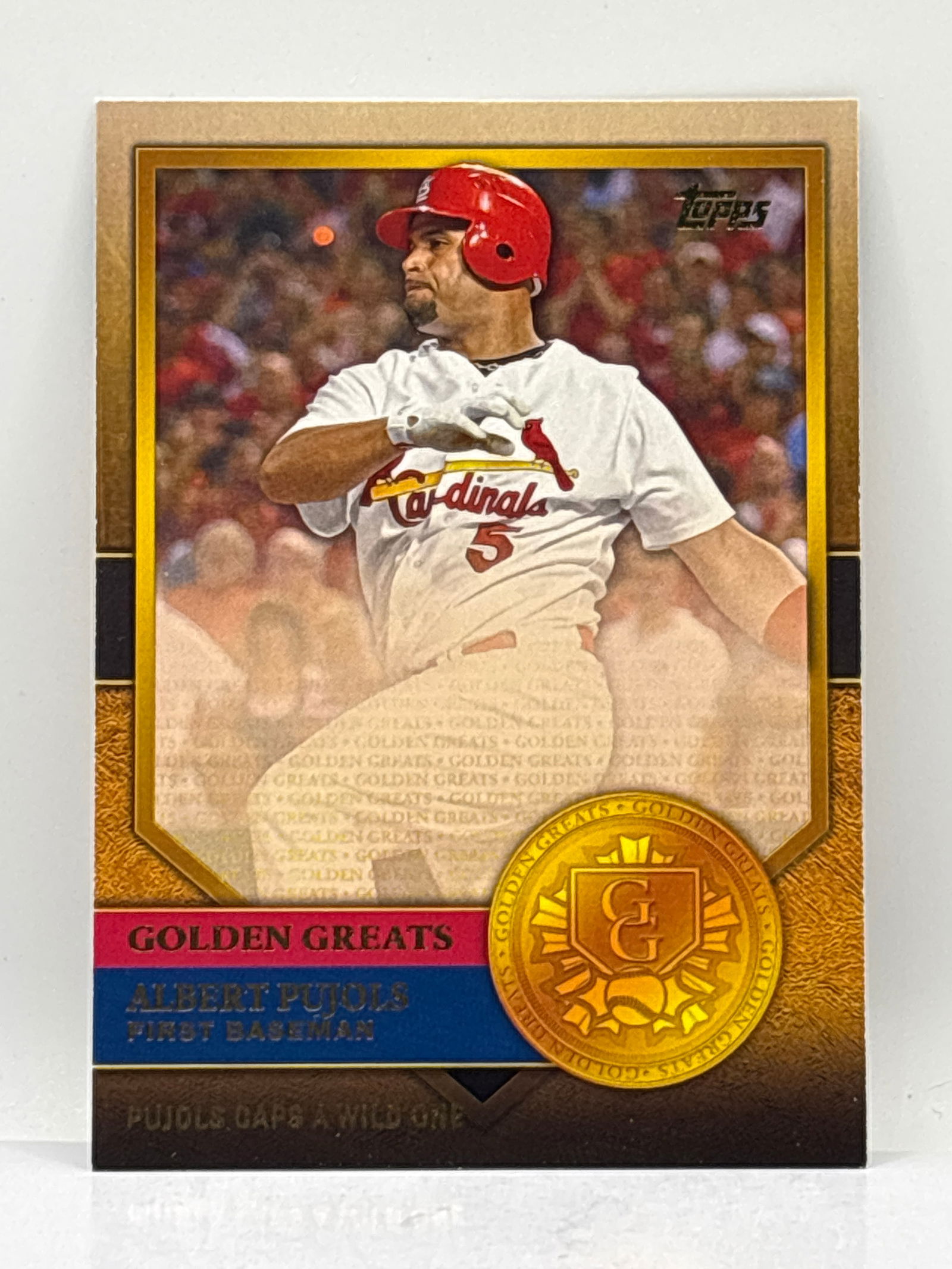 2012 TOPPS GOLDEN GREATS ALBERT PUJOLS INSERT (1 of 2)