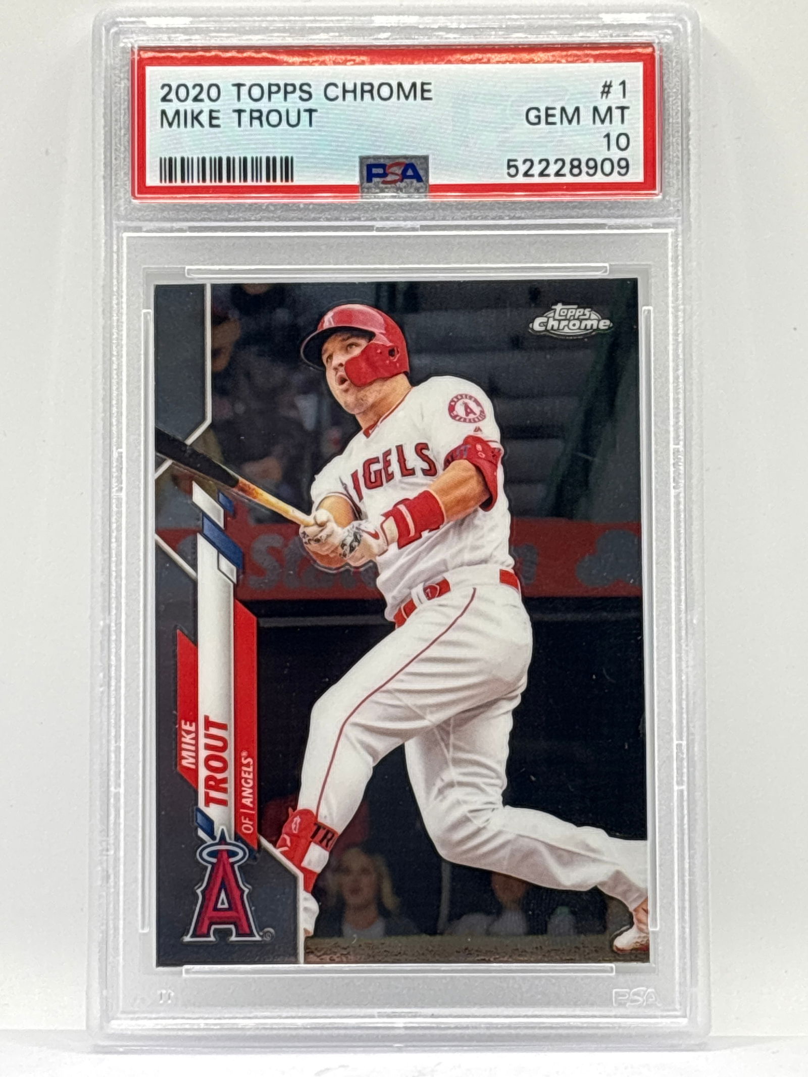 2020 TOPPS CHROME MIKE TROUT GRADED PSA GEM MINT 10 (1 of 3)