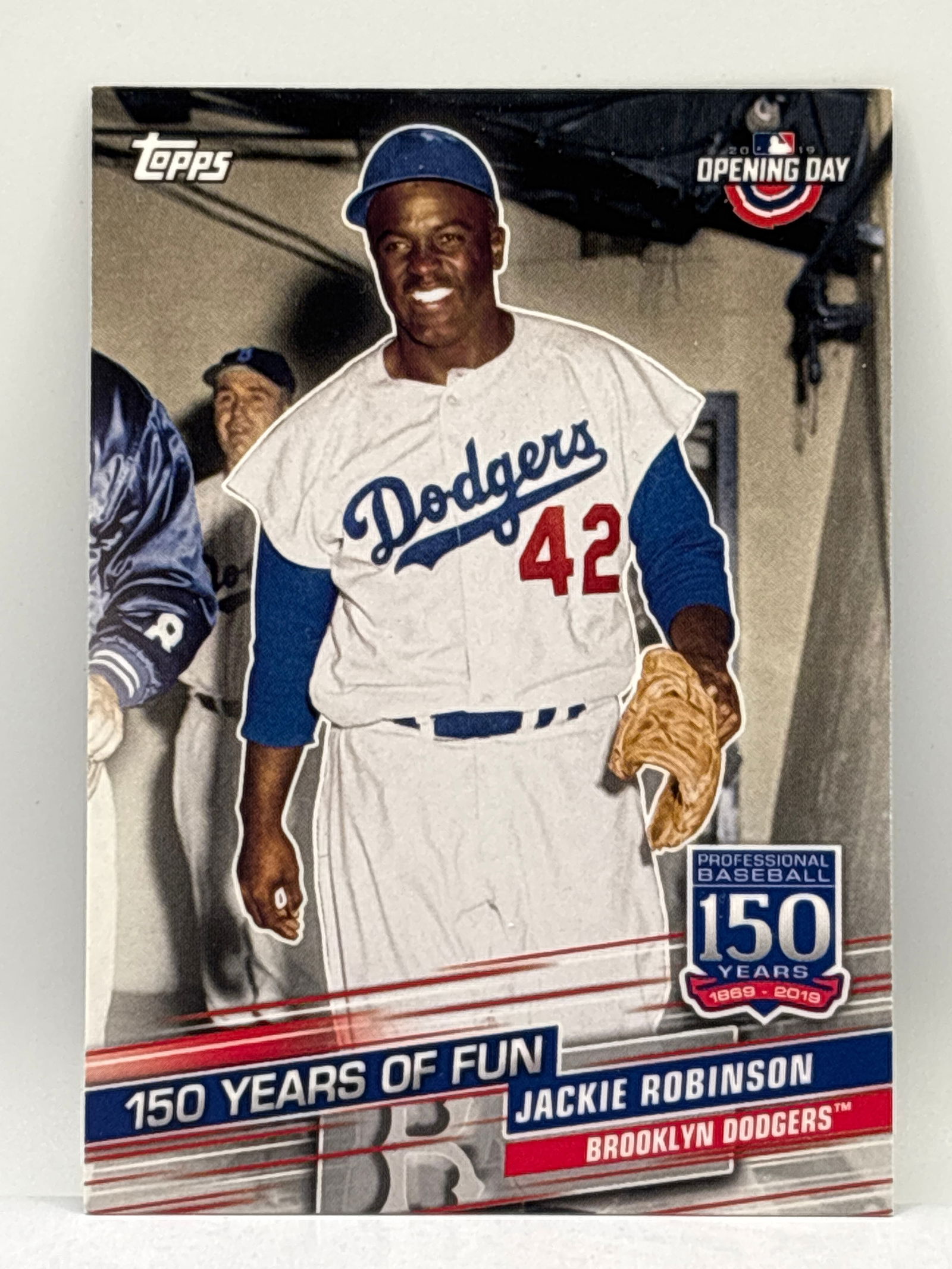 2019 TOPPS OPENING DAY JACKIE ROBINSON 150 YEARS OF FUN INSERT: THE HOBBY BOX