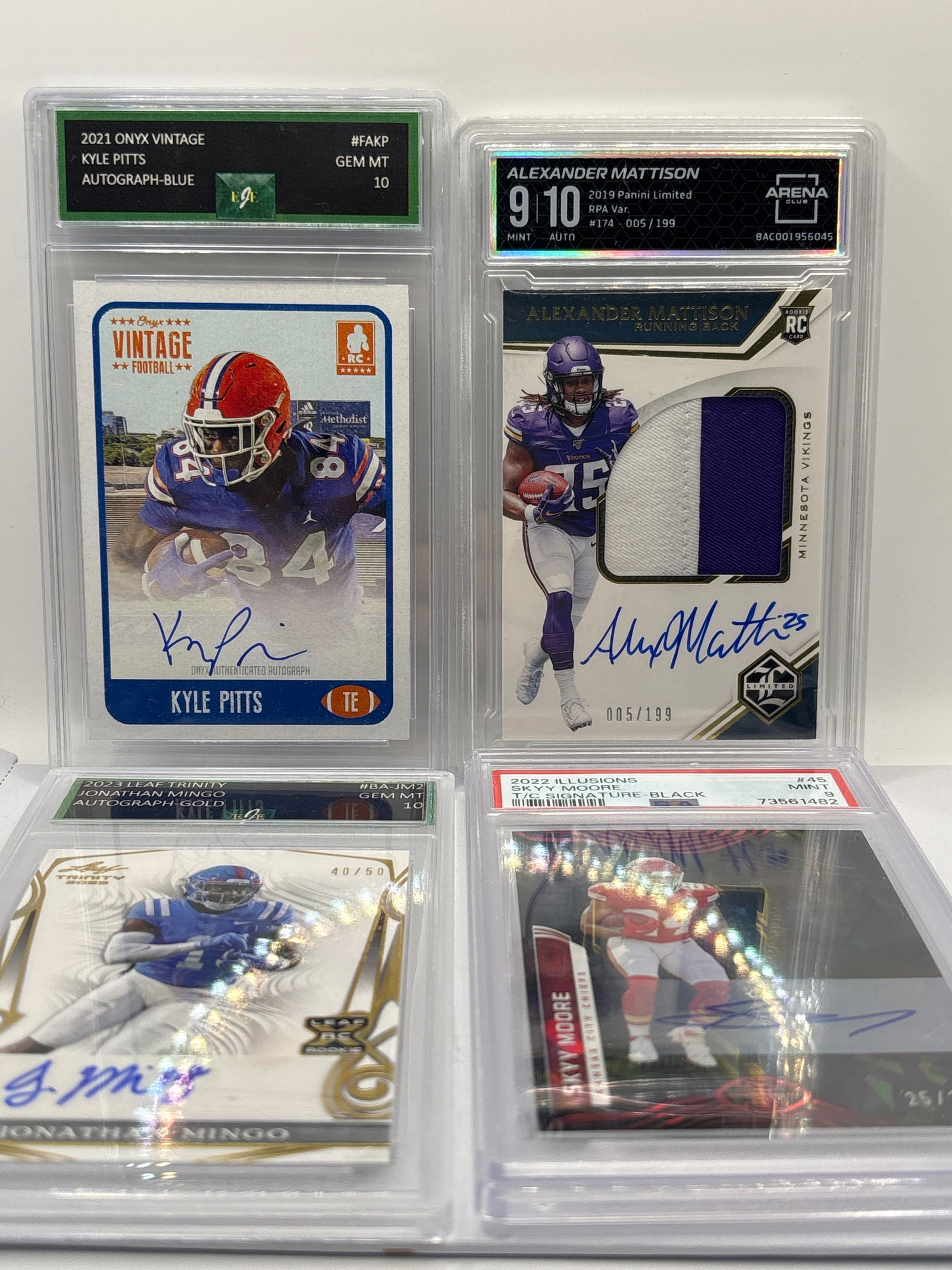 NFL SUPERSTAR ROOKIE NUMBERED AUTOGRAPHED LOT (1 of 3)
