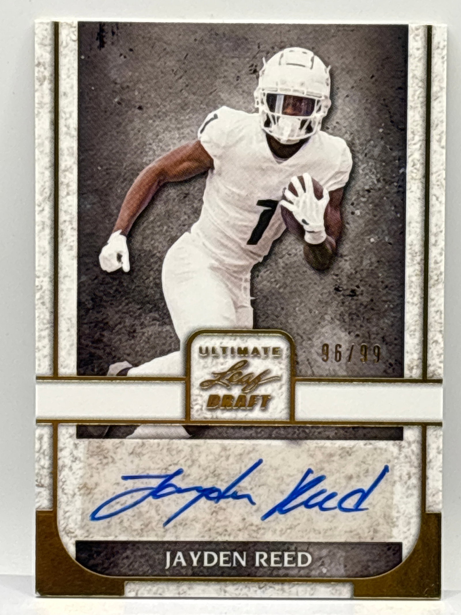 /99 2022 ULTIMATE LEAF DRAFT JAYDEN REED AUTOGRAPHED ROOKIE CARD: THE HOBBY BOX