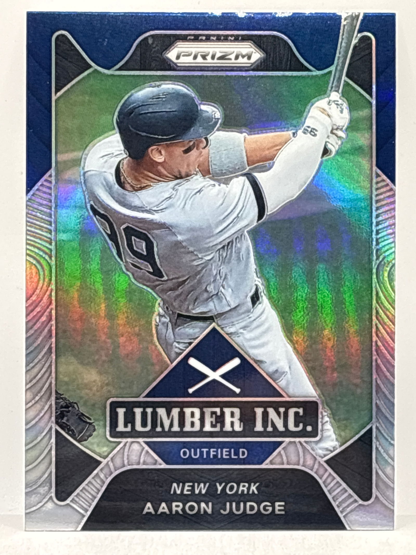 2021 PANINI AARON JUDGE LUMBER INC PRIZM HOLO INSERT: THE HOBBY BOX