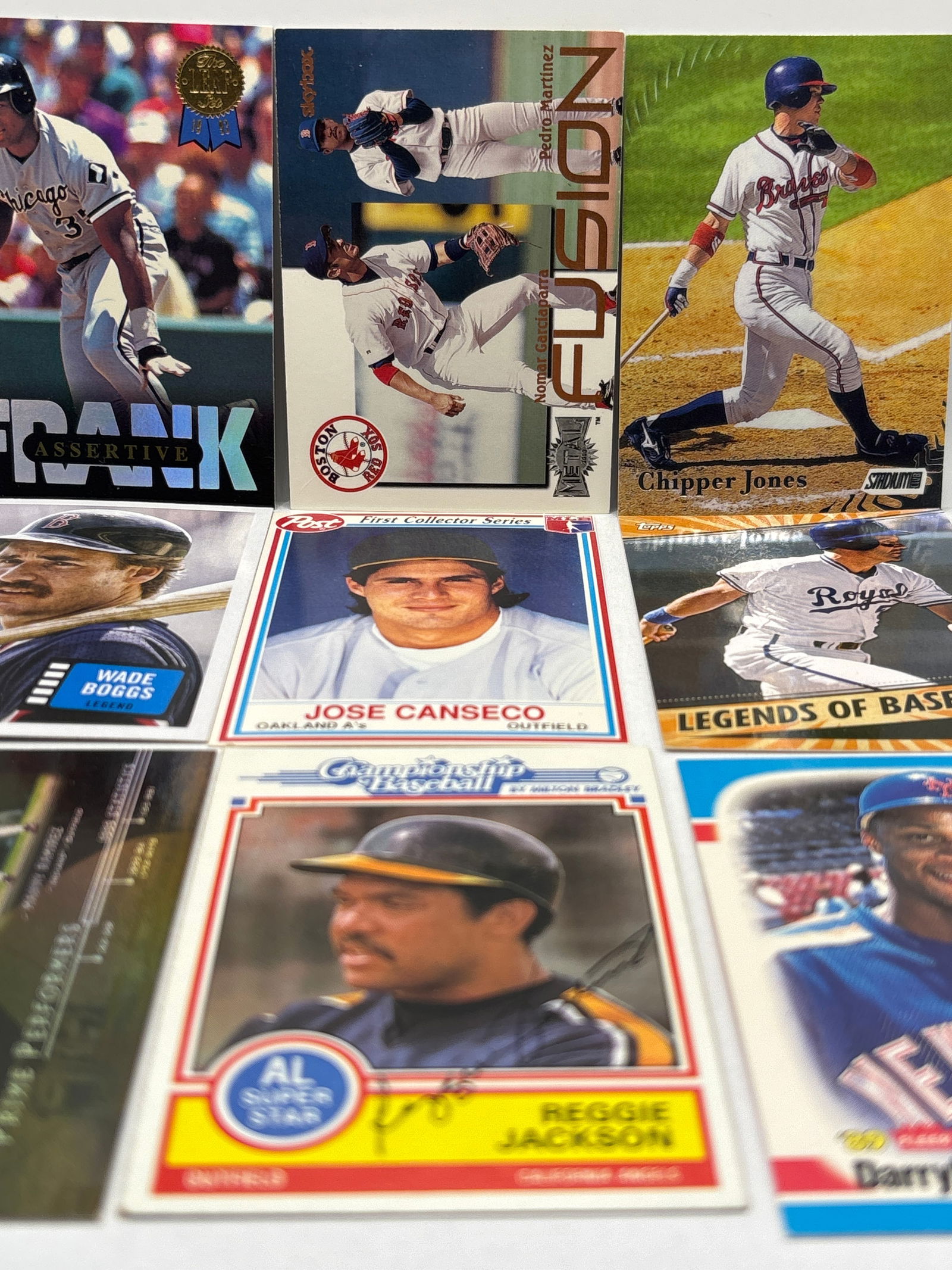VINTAGE MLB BASEBALL SUPERSTAR INSERT LOT: THE HOBBY BOX
