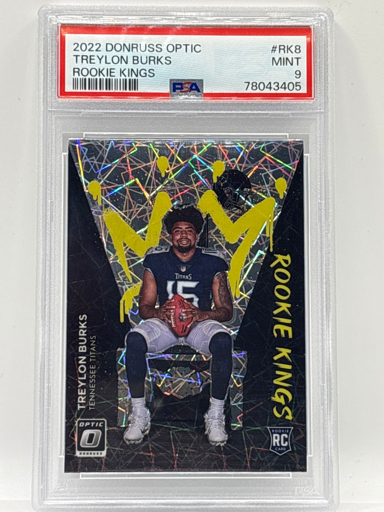 2022 PANINI DONRUSS OPTIC TREYLON BURKS ROOKIE KINGS SSP ROOKIE CARD GRADED PSA MINT 9: THE HOBBY BOX
