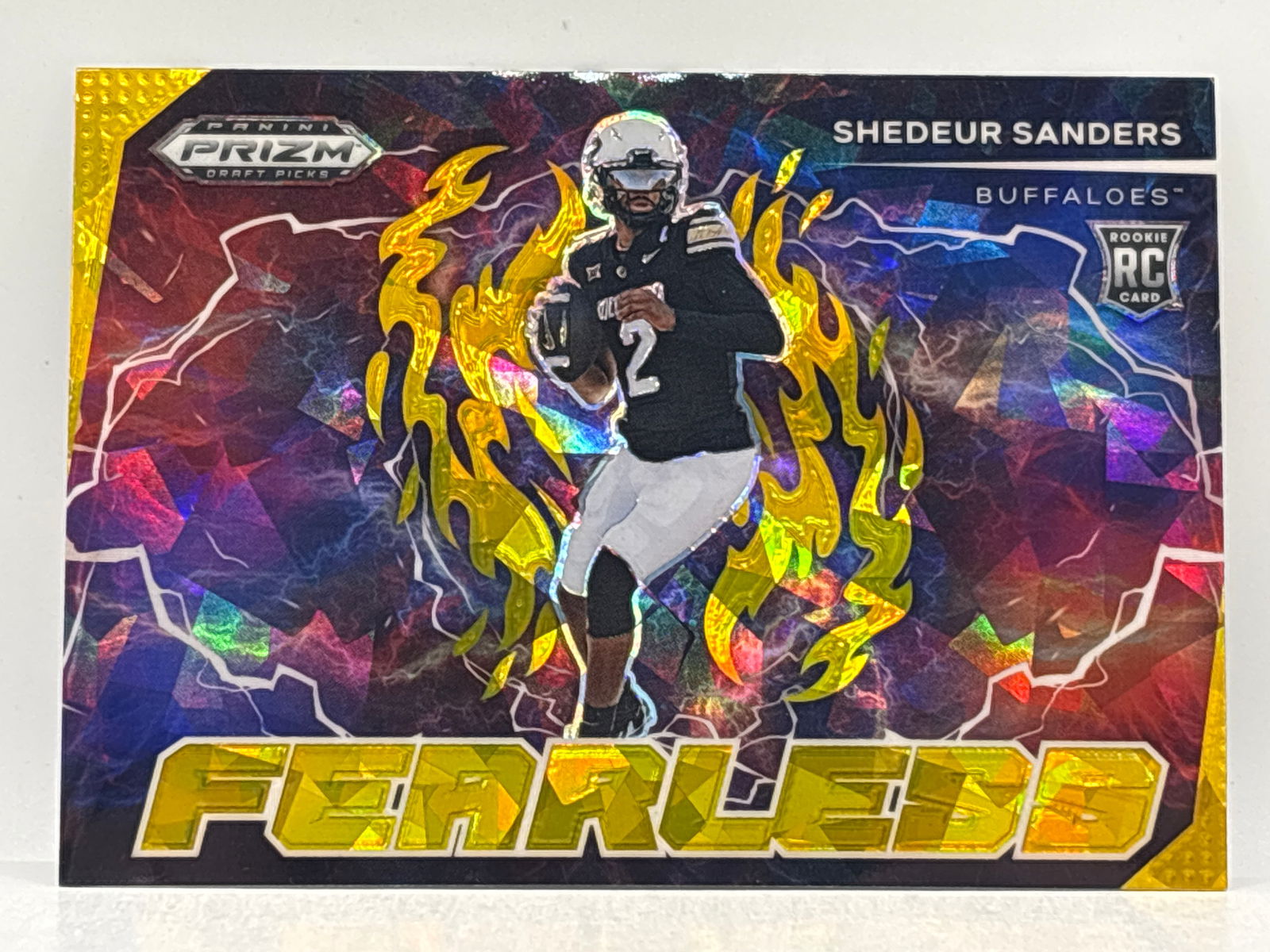 2025 PANINI PRIZM DRAFT PICKS SHEDEUR SANDERS FEARLESS GOLD CRACKED ICE PRIZM HOLO ROOKIE CARD: THE HOBBY BOX