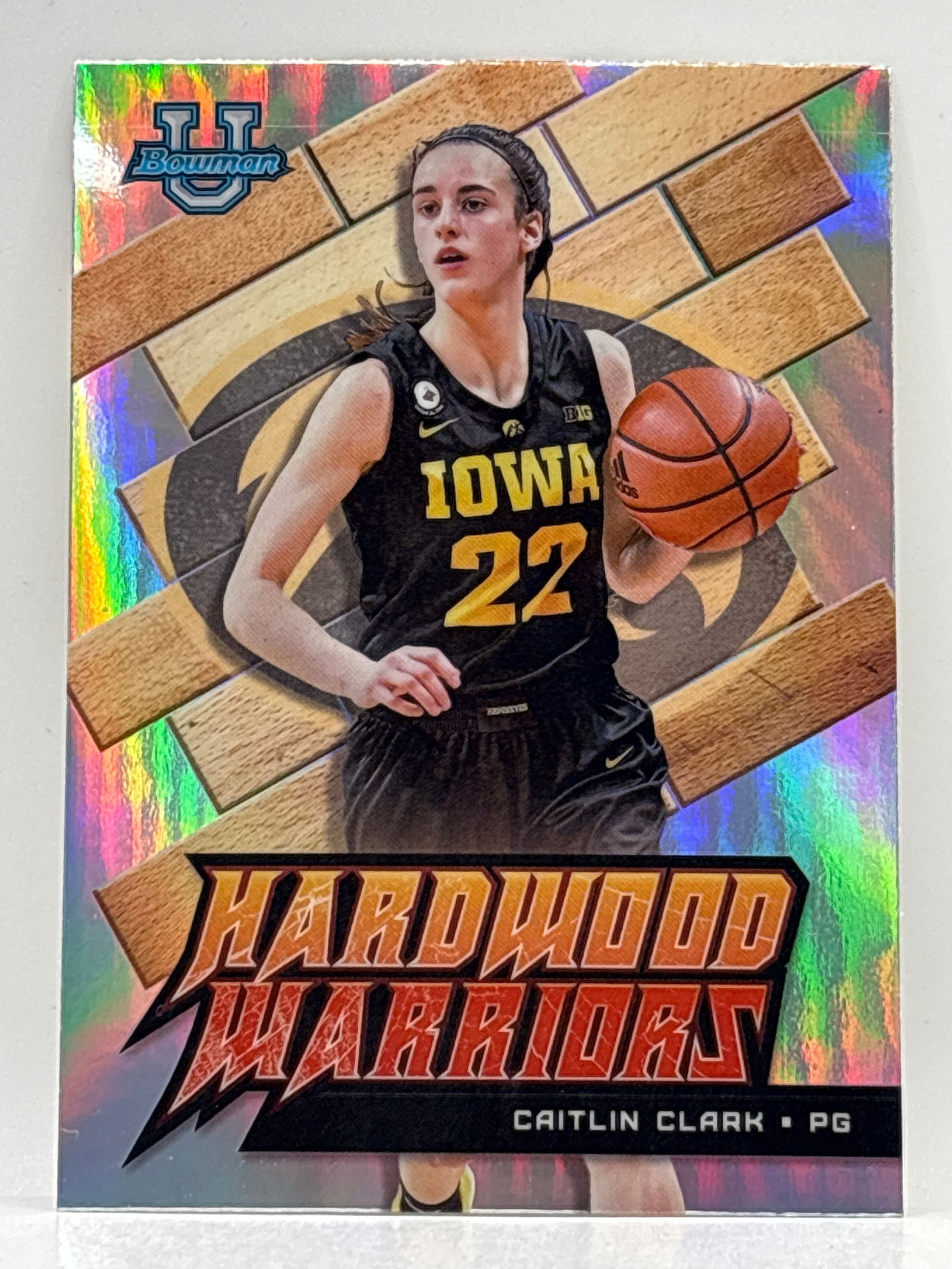 2023 BOWMAN UNIVERSITY CAITLIN CLARK HARDWOOD WARRIORS ROOKIE INSERT: THE HOBBY BOX