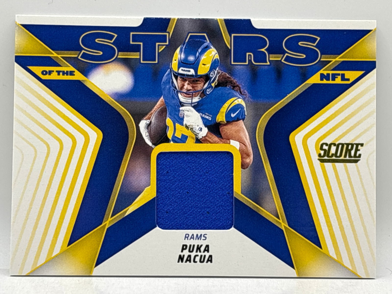 2025 PANINI SCORE PUKA NACUA STARS OF THE NFL MEMORABILIA PATCH: THE HOBBY BOX