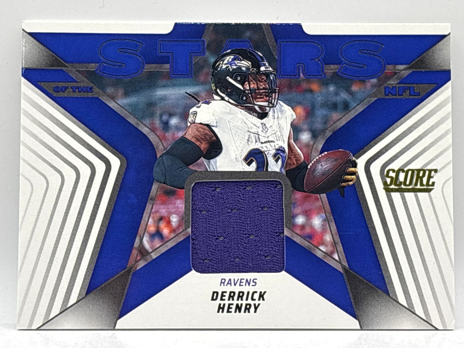 2025 PANINI SCORE DERRICK HENRY STARS OF THE NFL MEMORABILIA PATCH: THE HOBBY BOX