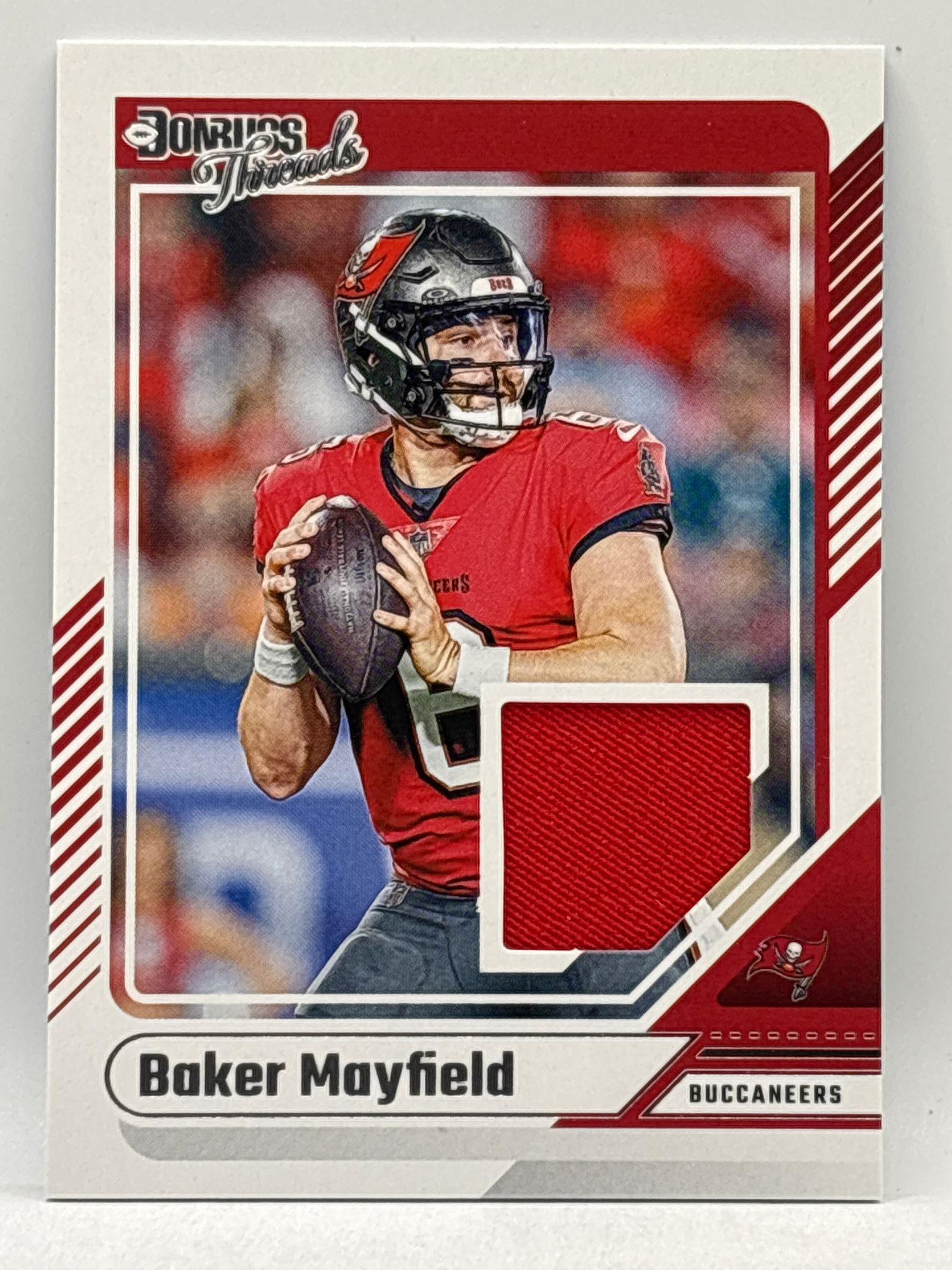 2024 PANINI DONRUSS THREADS BAKER MAYFIELD MEMORABILIA PATCH: THE HOBBY BOX