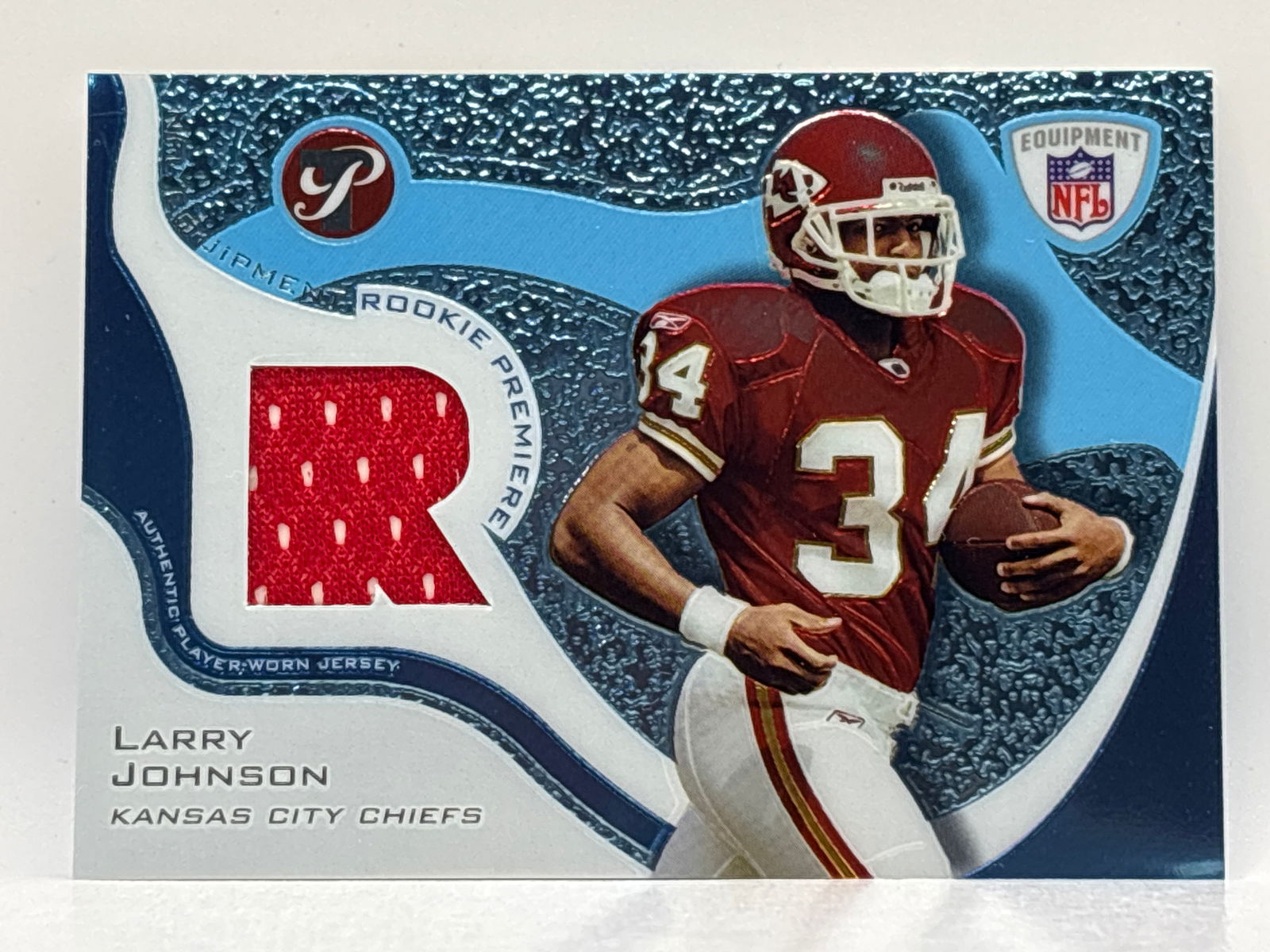 2003 TOPS PRISTINE LARRY JOHNSON ROOKIE PREMIER PLAYER-WORN ROOKIE PATCH: THE HOBBY BOX