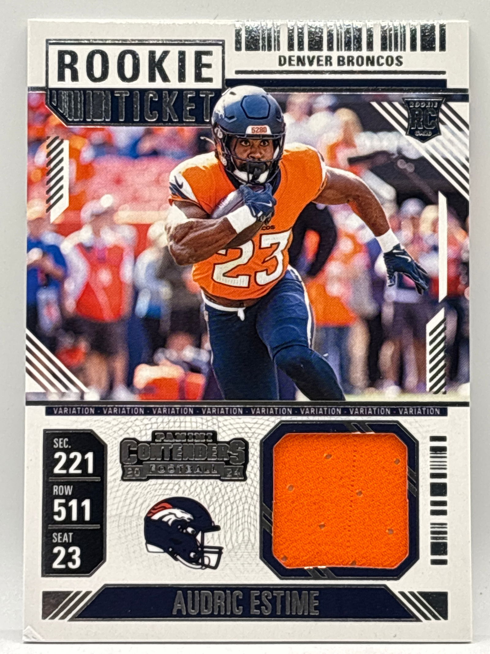 2024 PANINI CONTENDERS AUDRIC ESTIME ROOKIE TICKET ROOKIE PATCH: THE HOBBY BOX