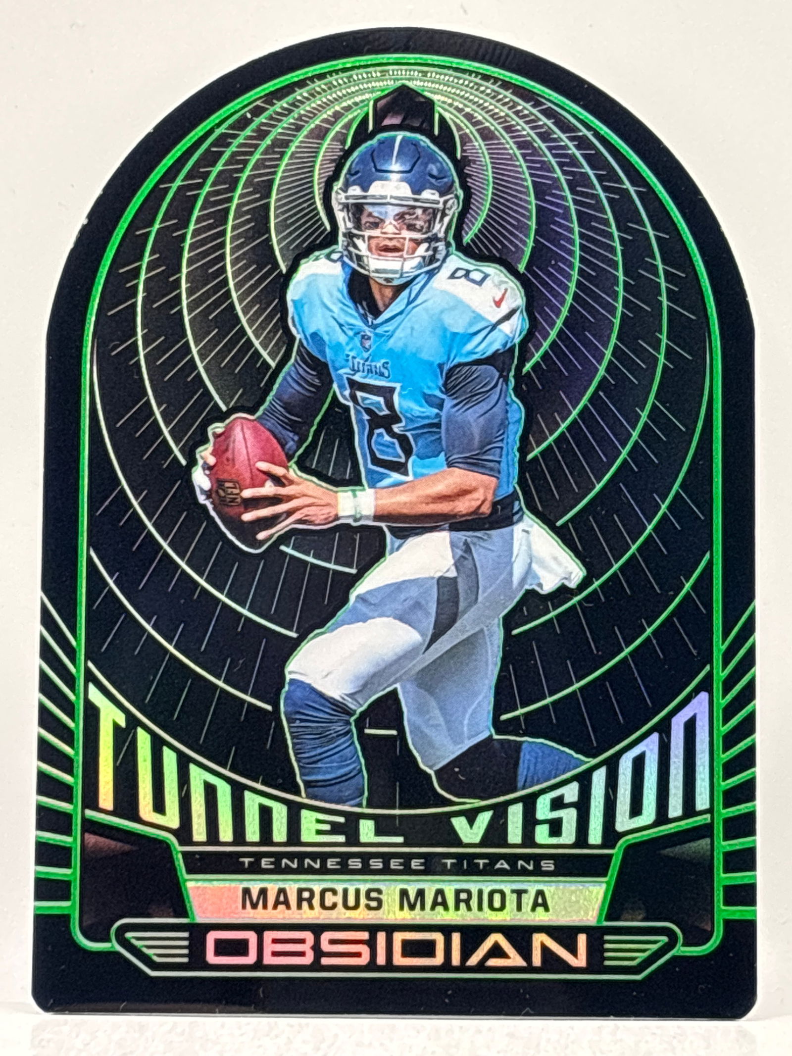 /25 2019 PANINI OBSIDIAN MARCUS MARIOTA TUNNEL VISION DIE-CUT INSERT: THE HOBBY BOX