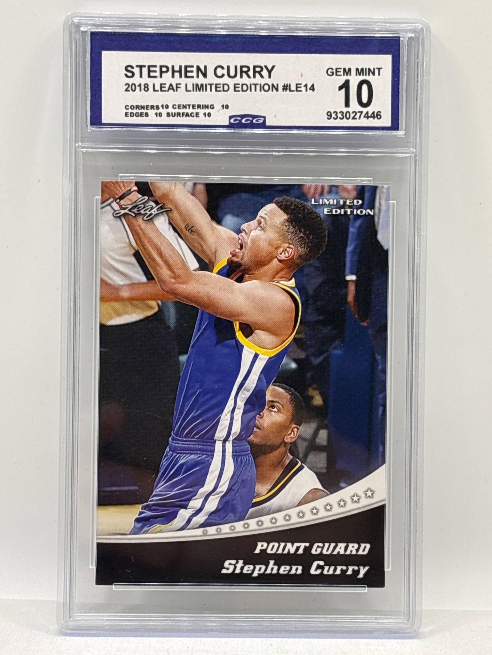 2018 LEAF LIMITED EDITION STEPHEN CURRY GRADED GEM MINT 10: THE HOBBY BOX