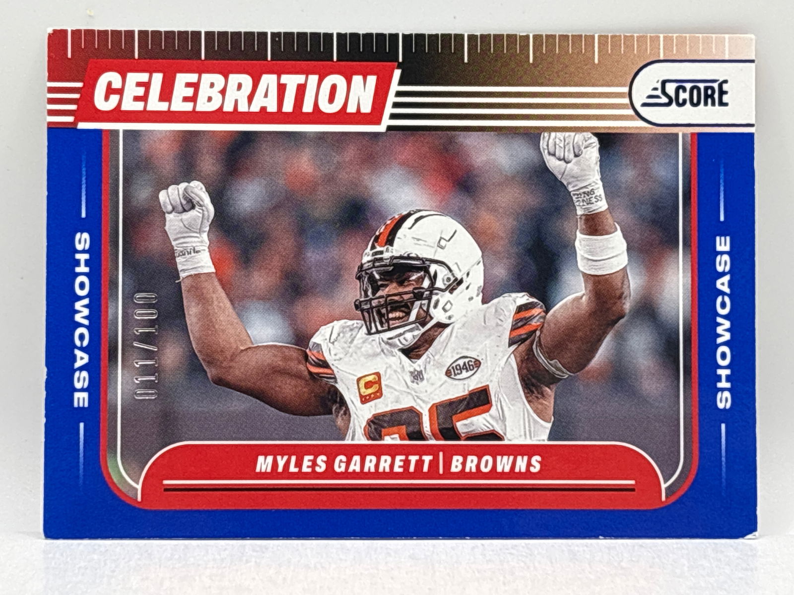 /100 2024 PANINI SCORE MYLES GARRETT CELEBRATION INSERT: THE HOBBY BOX