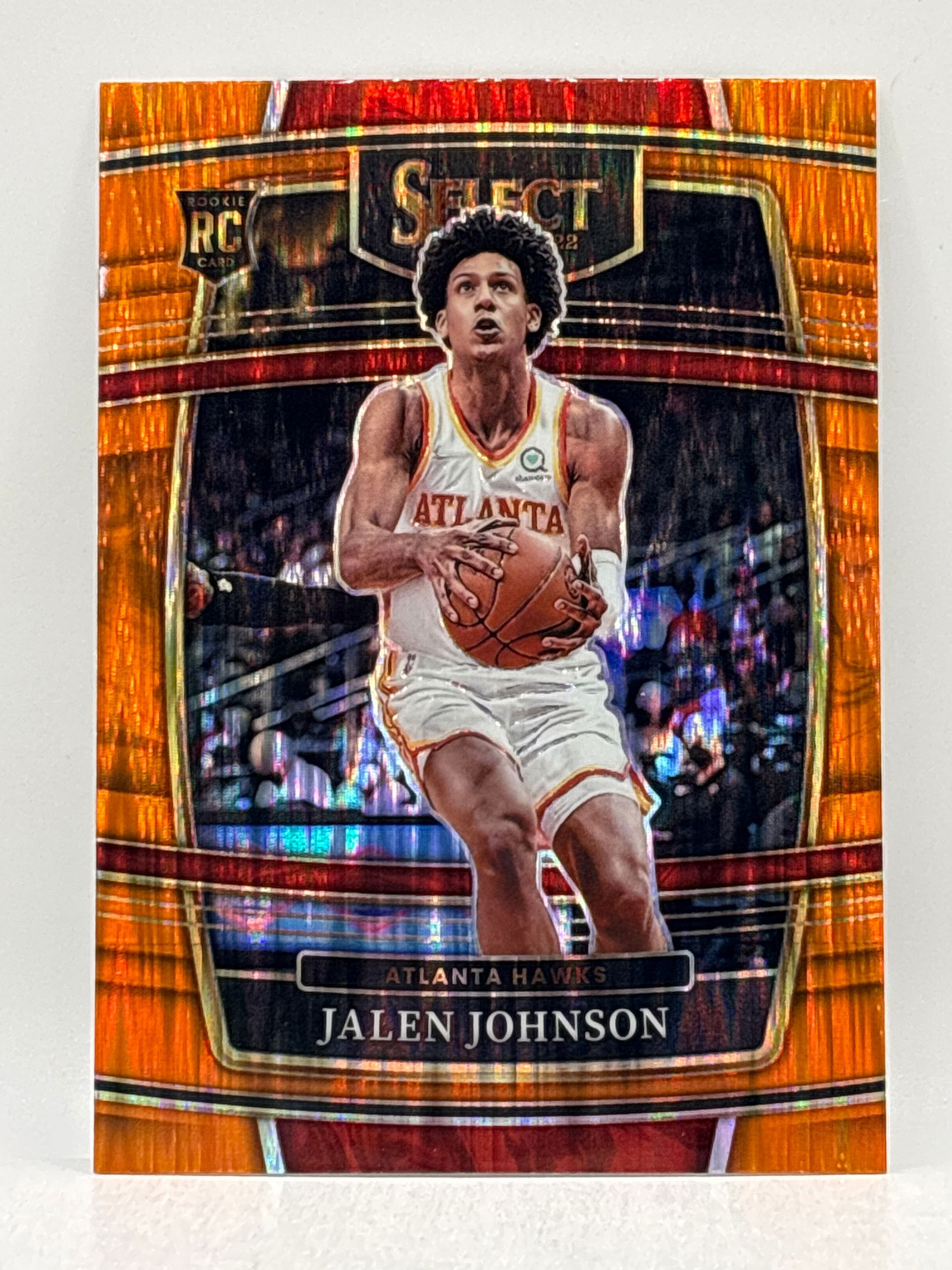 2021-22 PANINI SELECT JALEN JOHNSON ORANGE SHOCK PRIZM HOLO ROOKIE CARD: THE HOBBY BOX