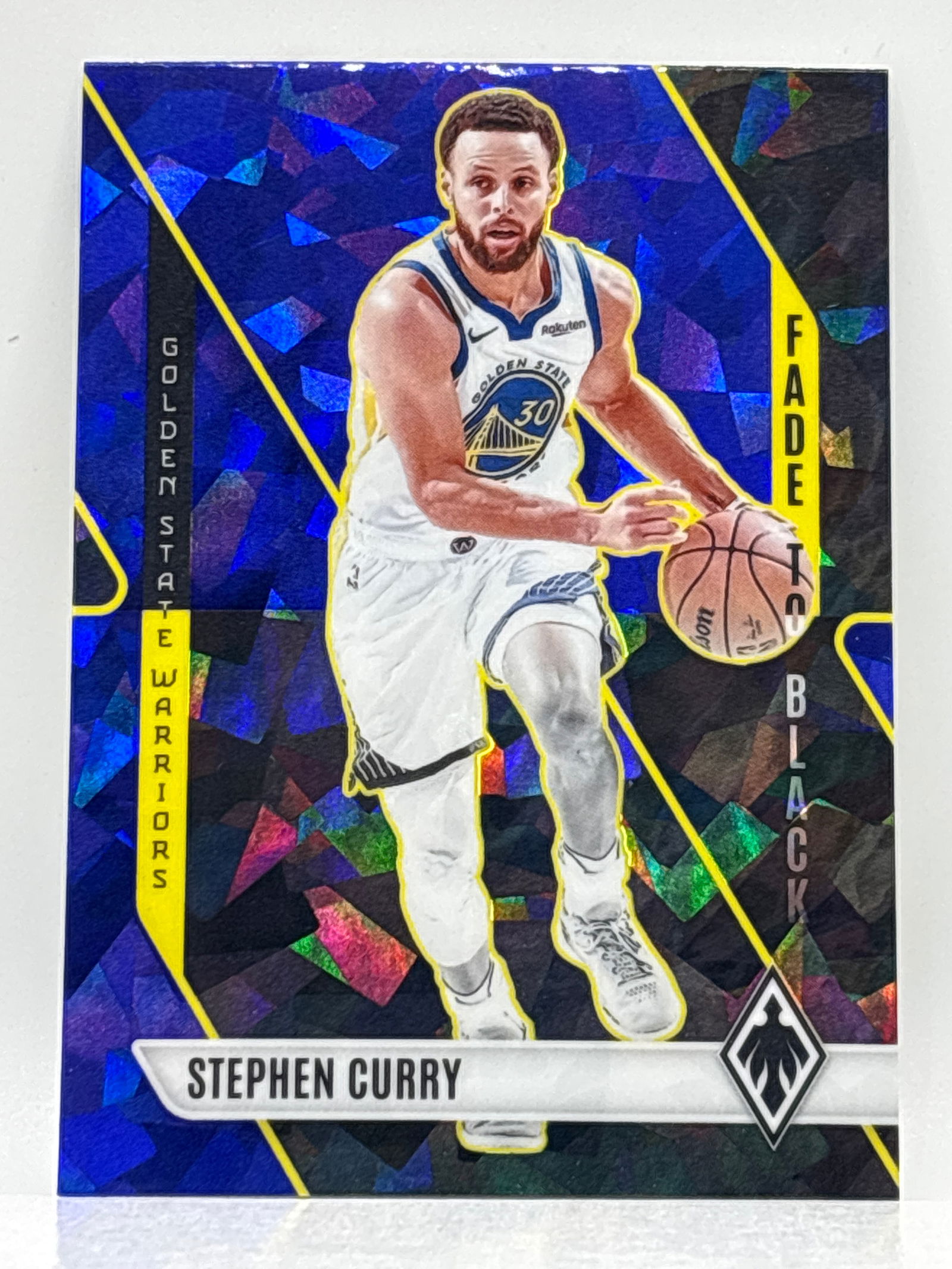 2023-24 PANINI PHOENIX STEPHEN CURRY FADE TO BLACK BLUE CRACKED ICE SP: THE HOBBY BOX