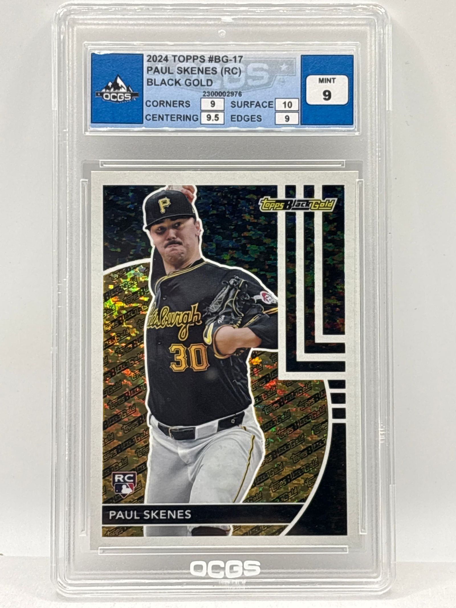 2024 TOPPS GOLD PAUL SKENES BLACK GOLD ROOKIE CARD GRADED MINT 9: THE HOBBY BOX